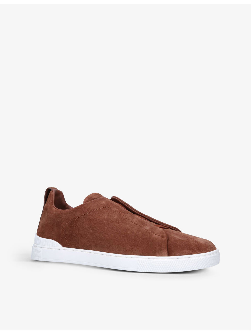 Triple Stitch low-top suede trainers - 3