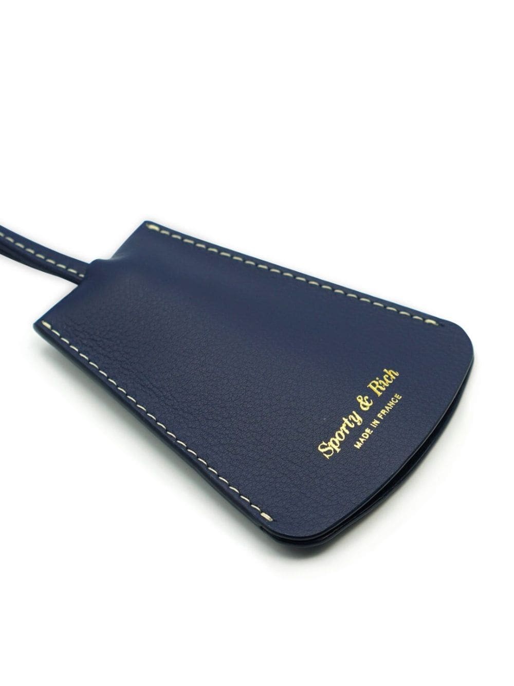logo-print contrast-stitching keyring - 2