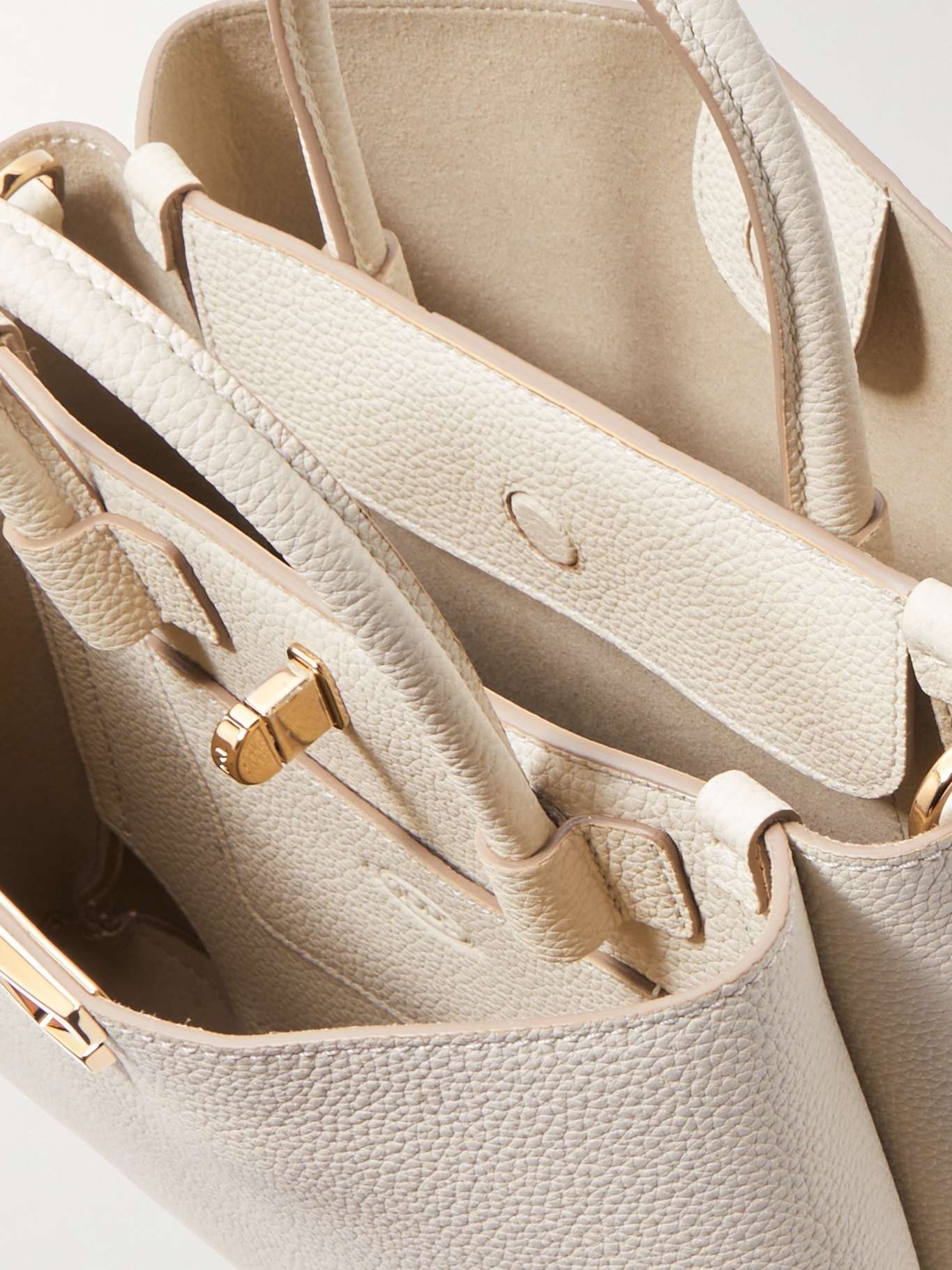 Manici textured-leather tote bag - 5
