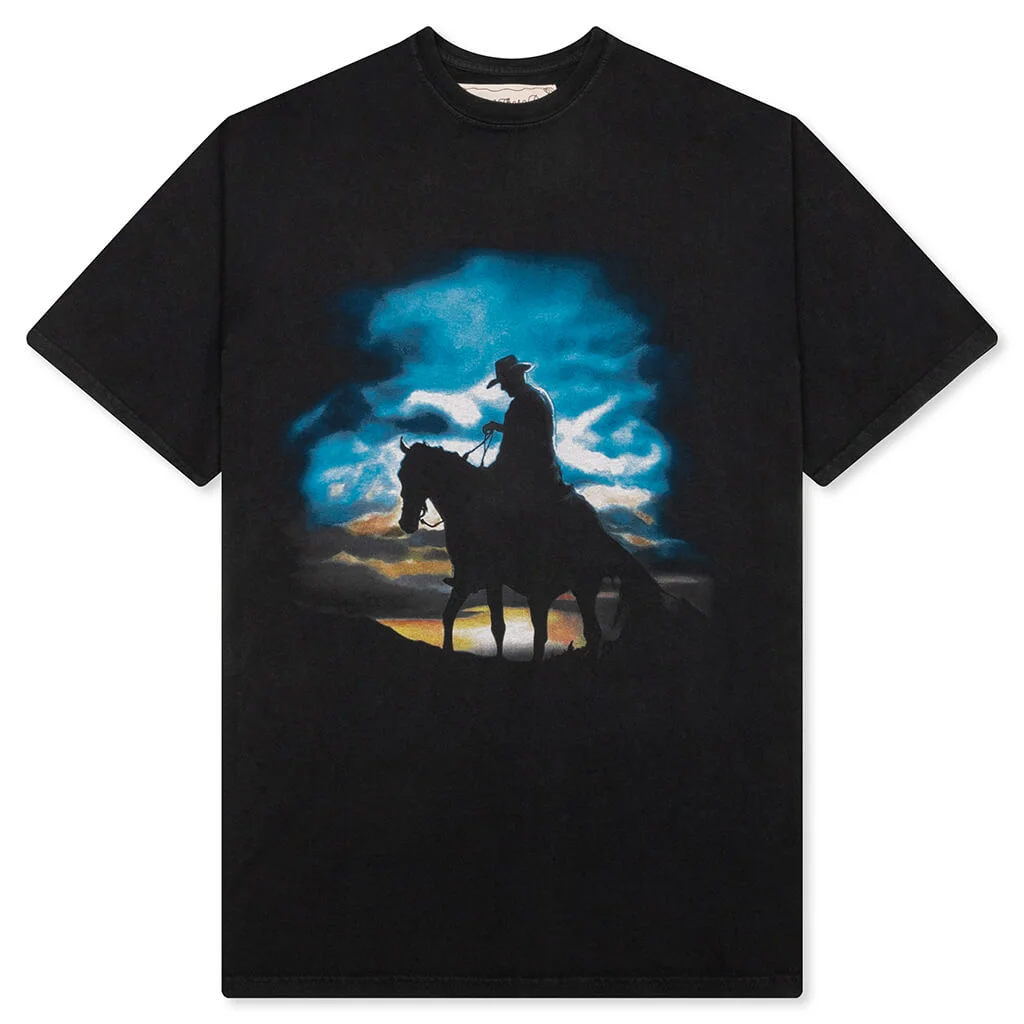 HARVEST MOON T-SHIRT - WASHED BLACK - 1