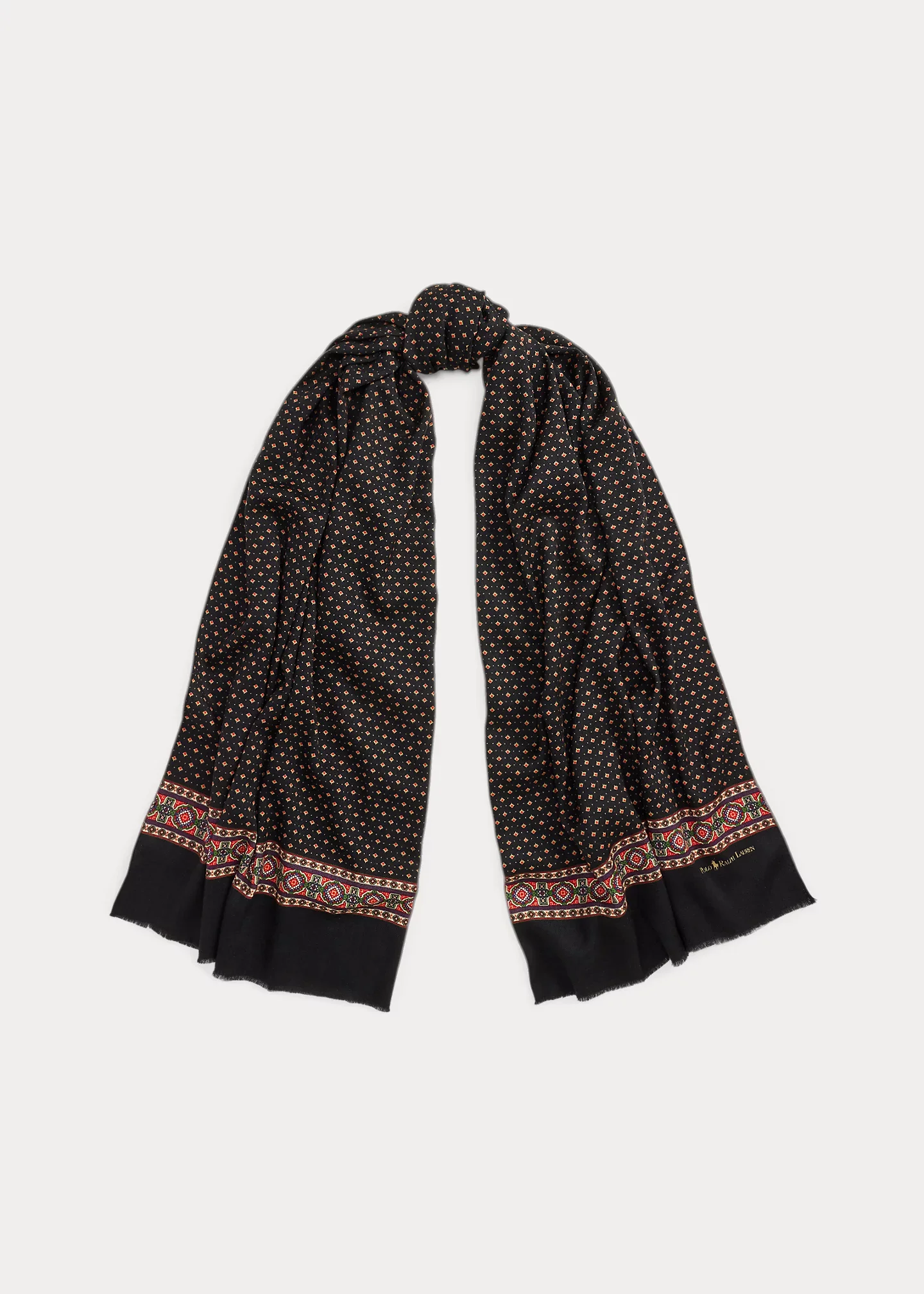 Foulard Wool Fringe Scarf - 1