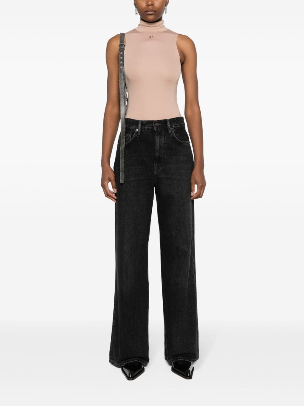 2022F high-rise wide-leg jeans - 2