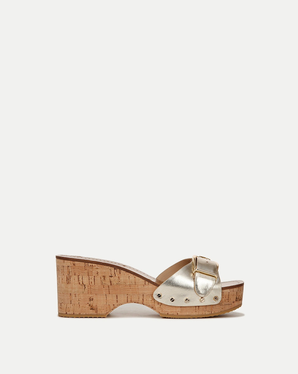DALLAS METALLIC LEATHER BUCKLE SANDAL - 1