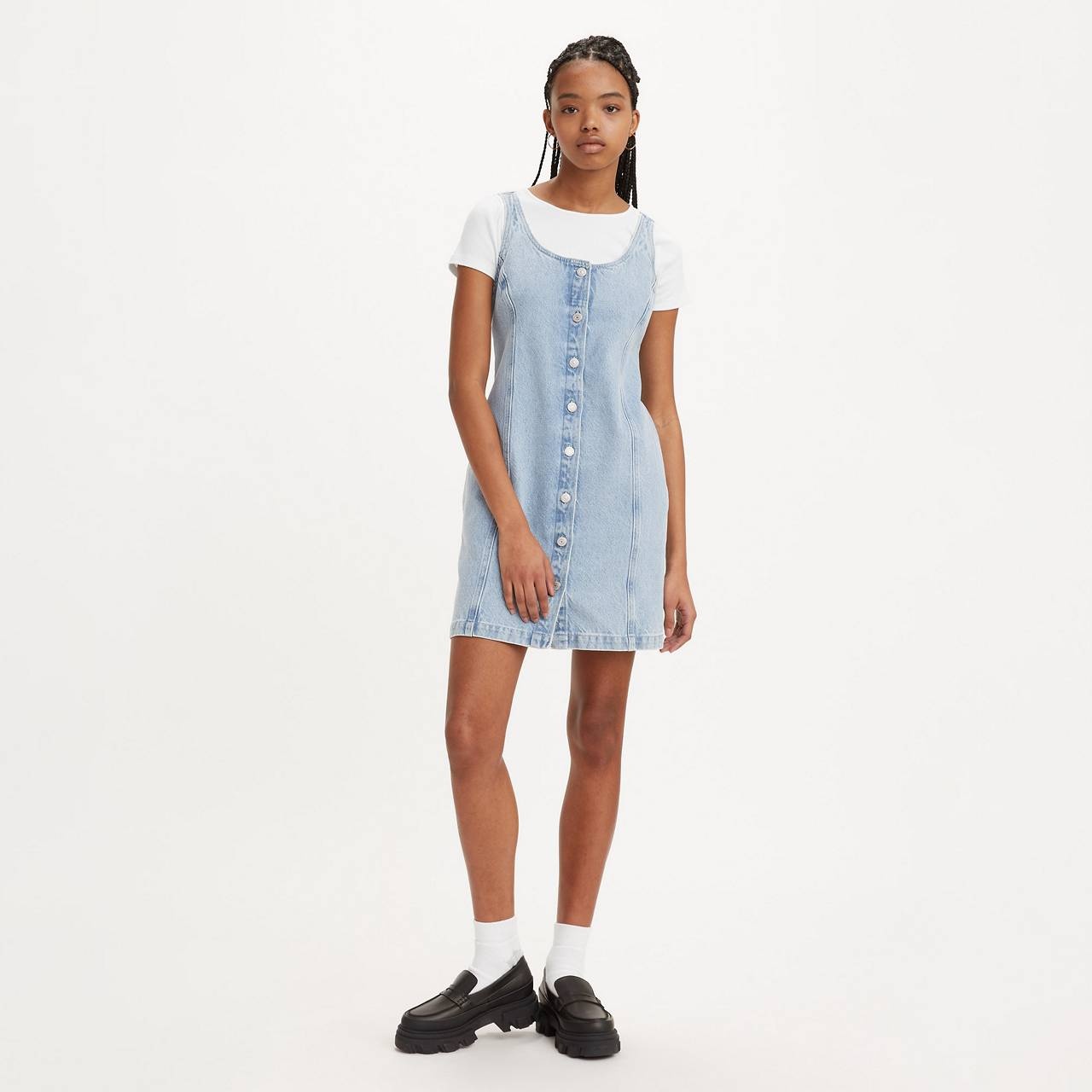 TULI DENIM MINI DRESS - 1