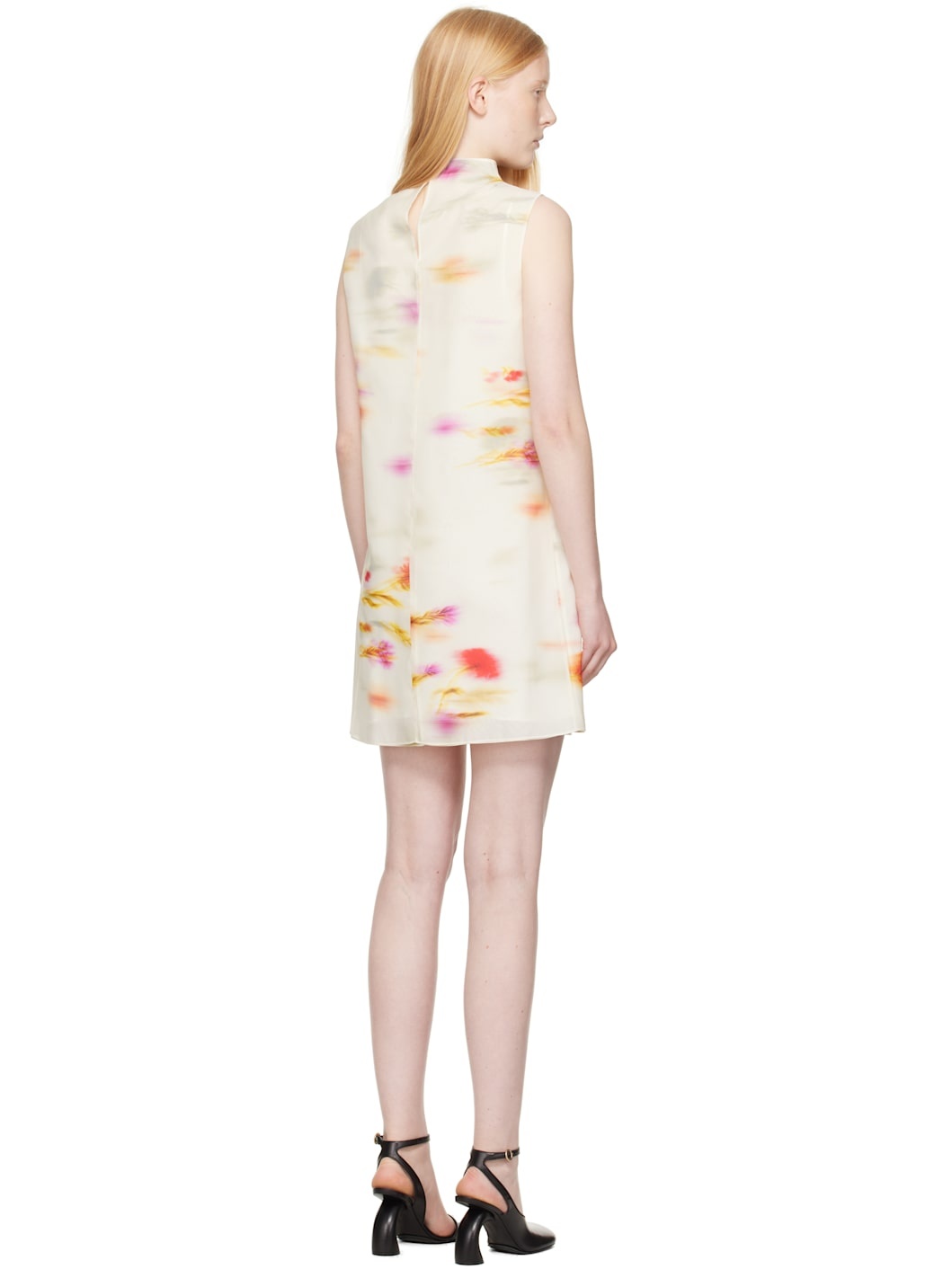 Off-White Blossom Flower Reversible Minidress - 3