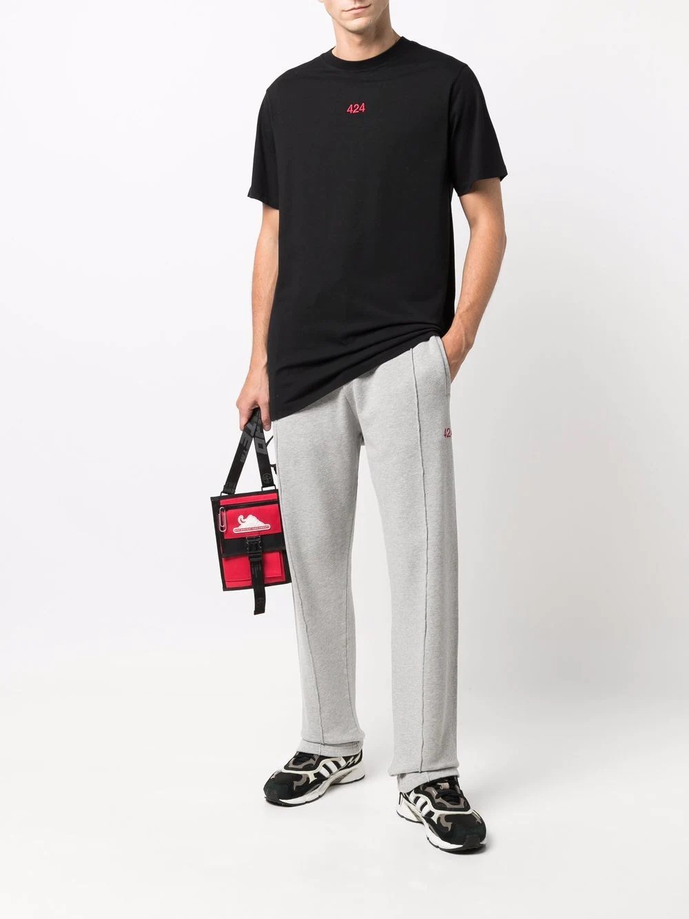 embroidered logo track pants - 2