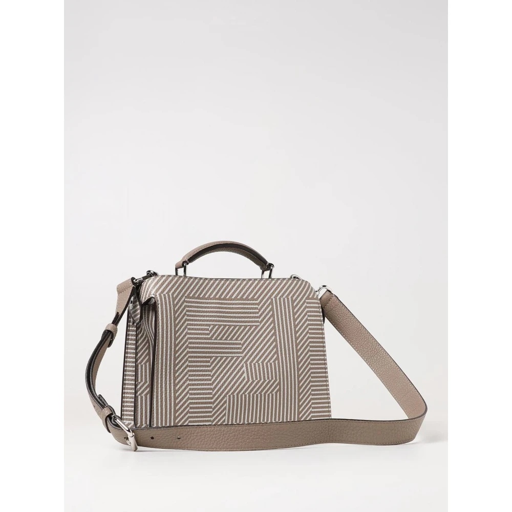 GRAINED LEATHER HANDBAG WITH MACRO FF SHADOW - 3