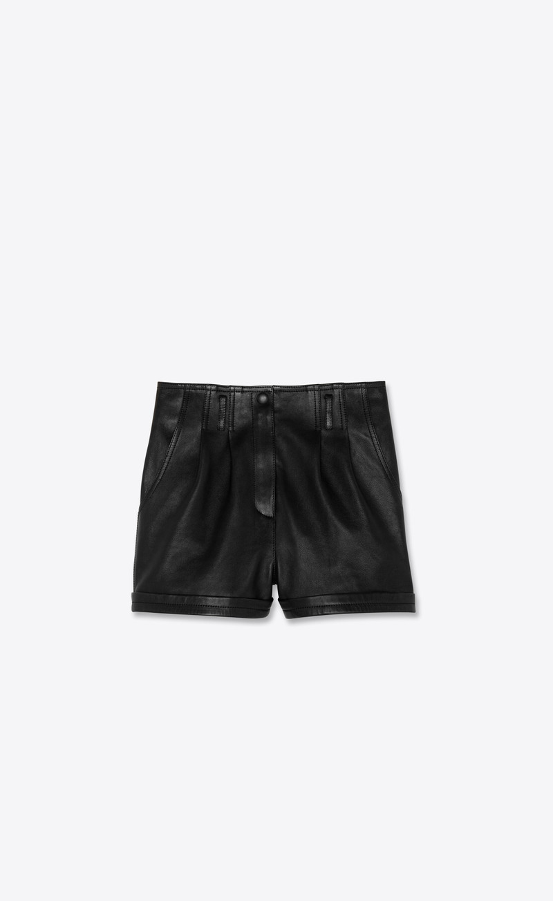pleated shorts in lambskin 1