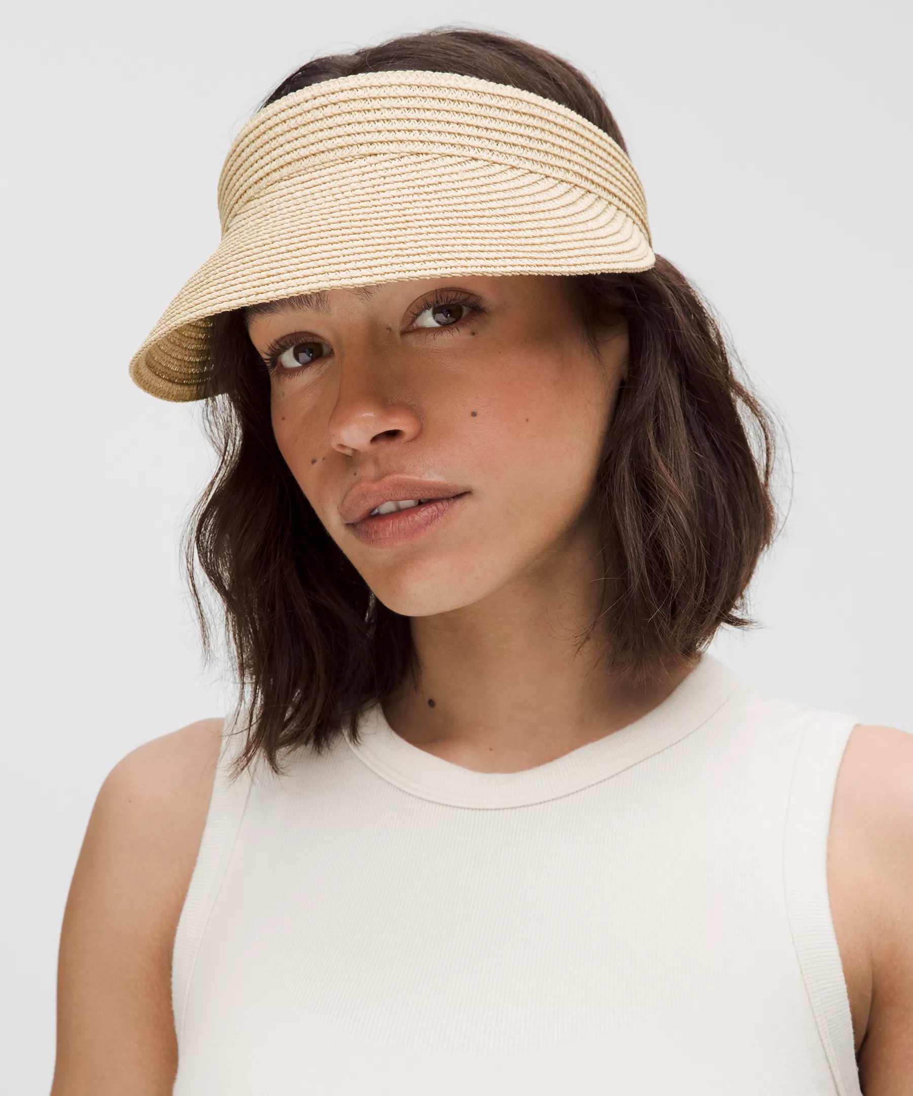 Women's Paper Straw Removable Sweatband Visor - 2