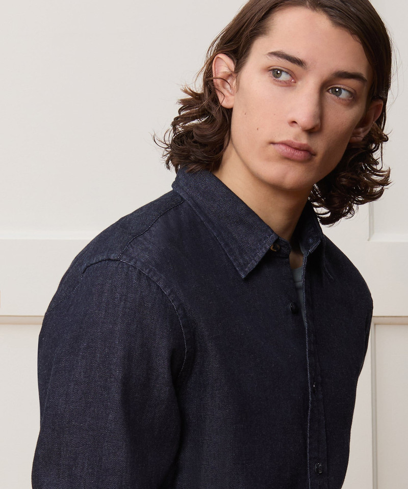 Denim Point Collar Shirt 4
