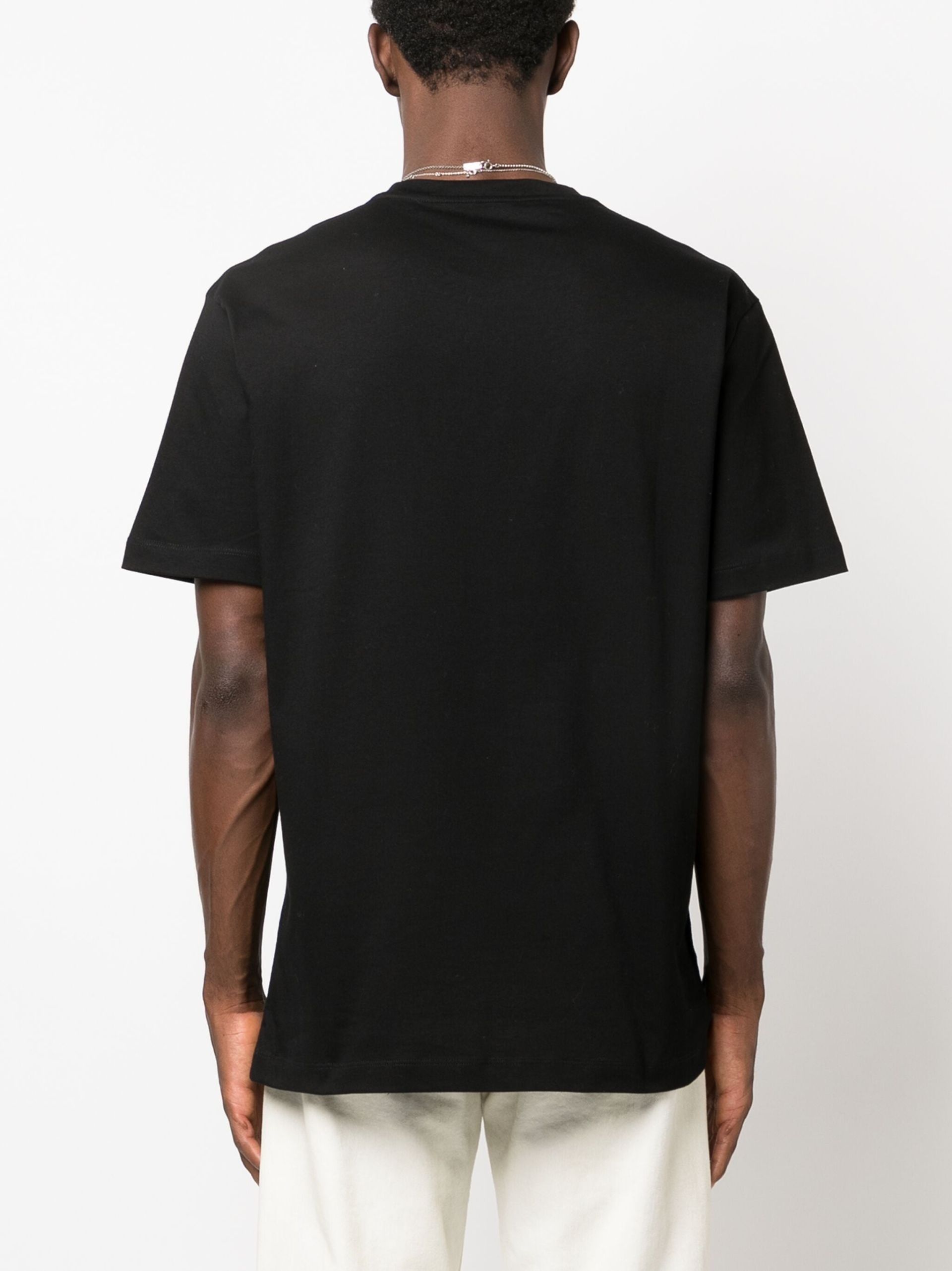 Black Logo-Print Cotton T-shirt - 4