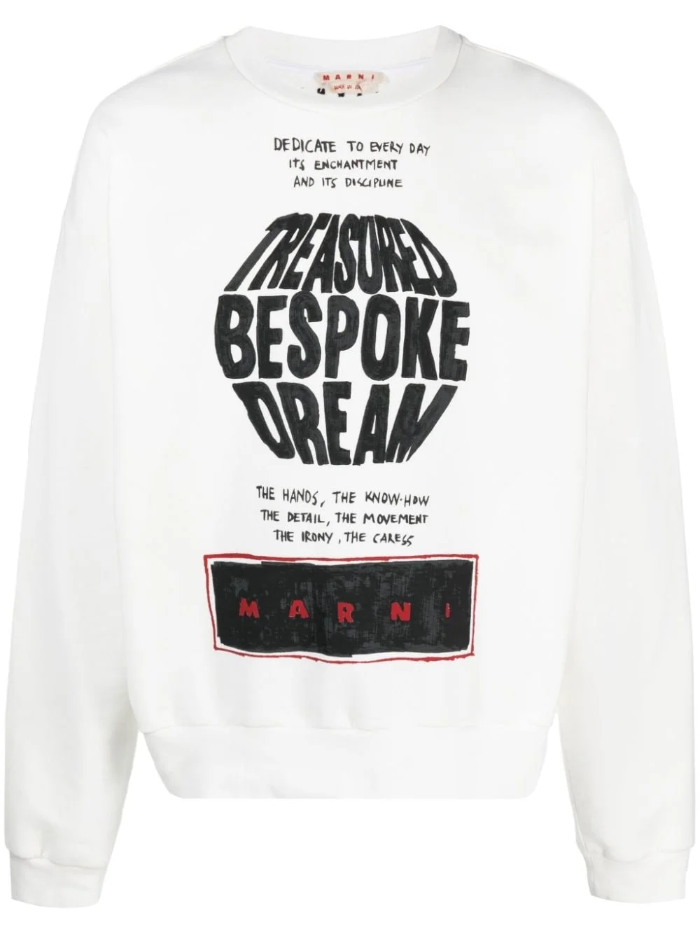 slogan-print cotton sweatshirt - 1