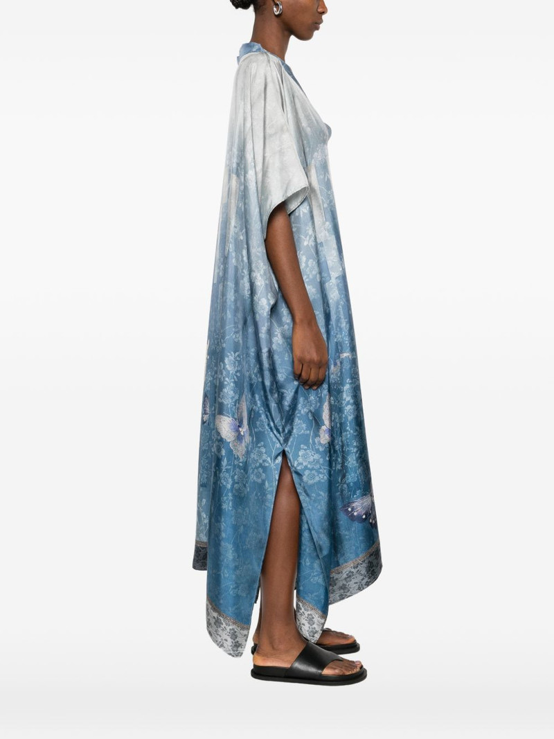 V-neck butterfly-print tunic dress 3