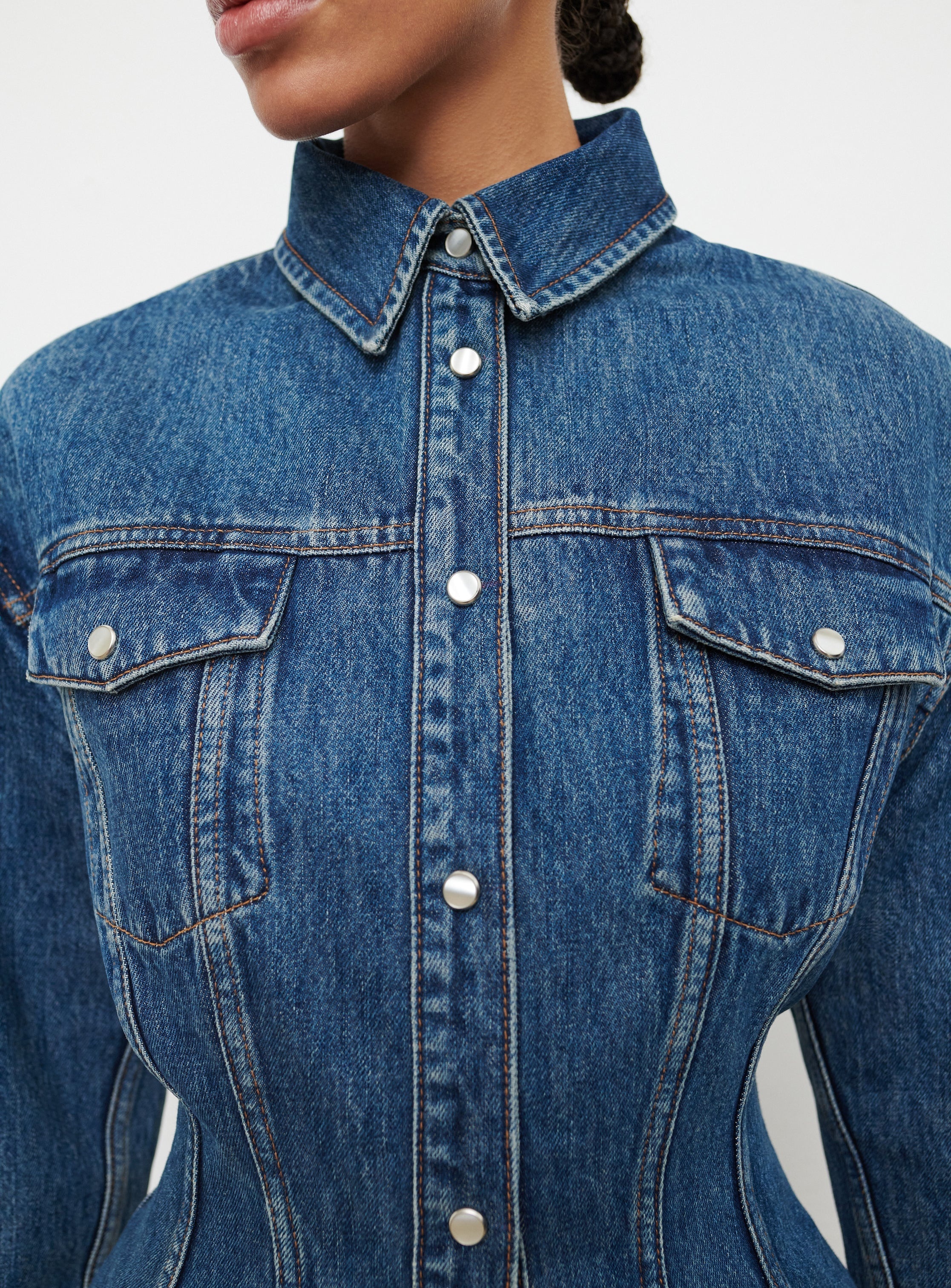 Denim Contour Jacket Indigo - 3