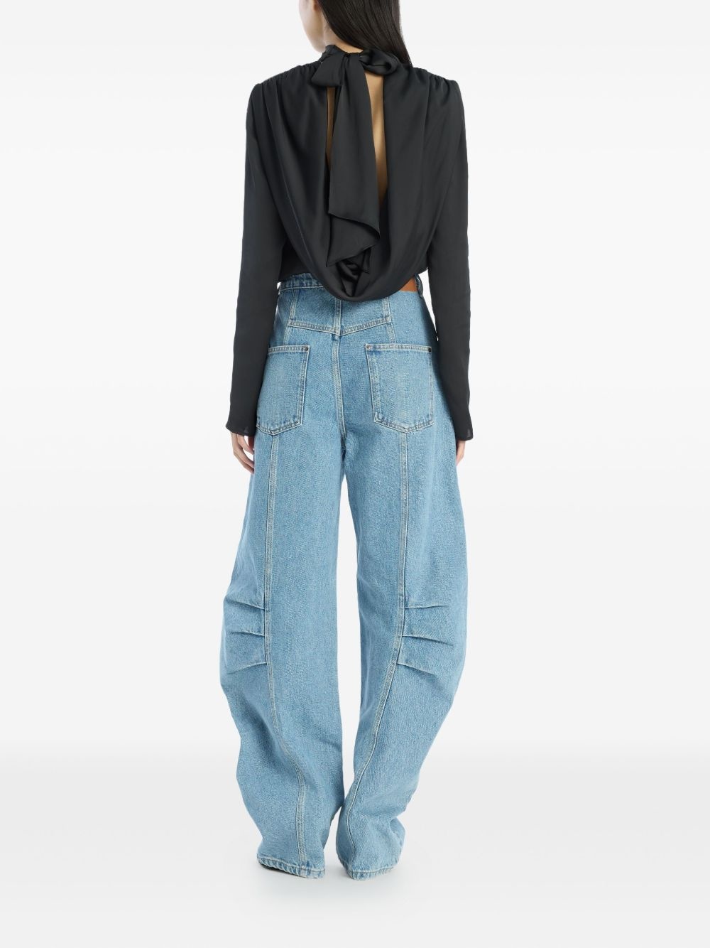 draped-back top - 3