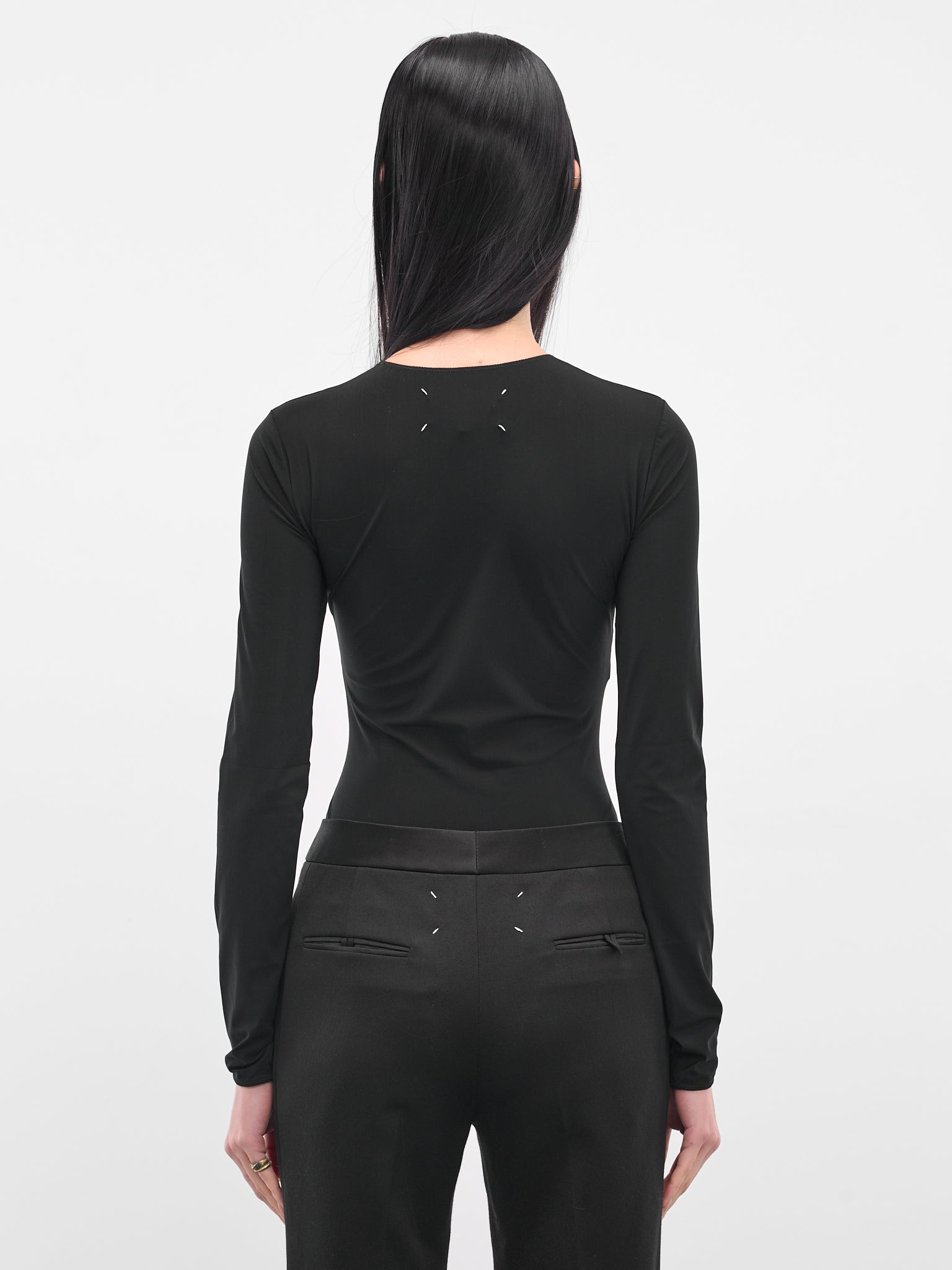 Black Long Sleeve Technical Bodysuit - 3