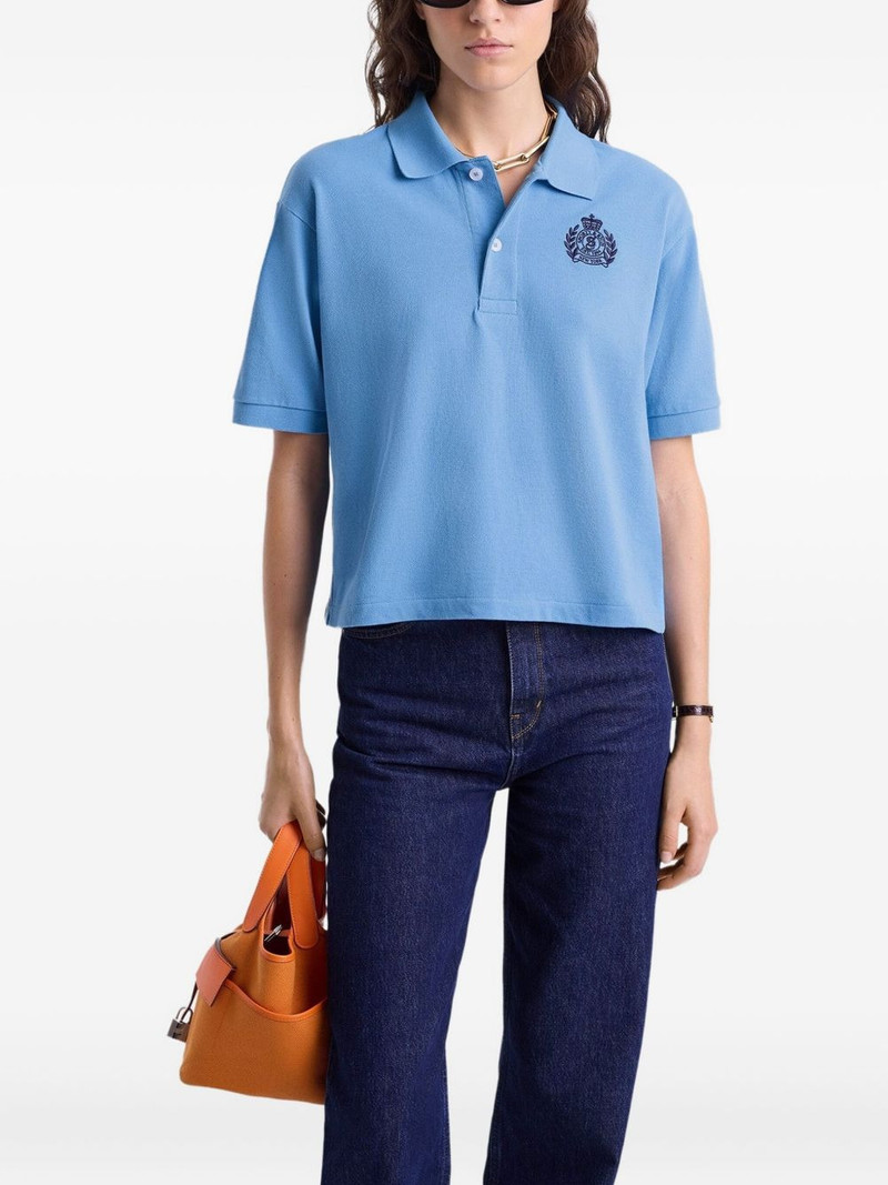 H&W crest embroidered polo shirt 3