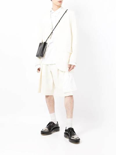 Comme des Garçons Homme Plus pleated flared bermuda shorts outlook