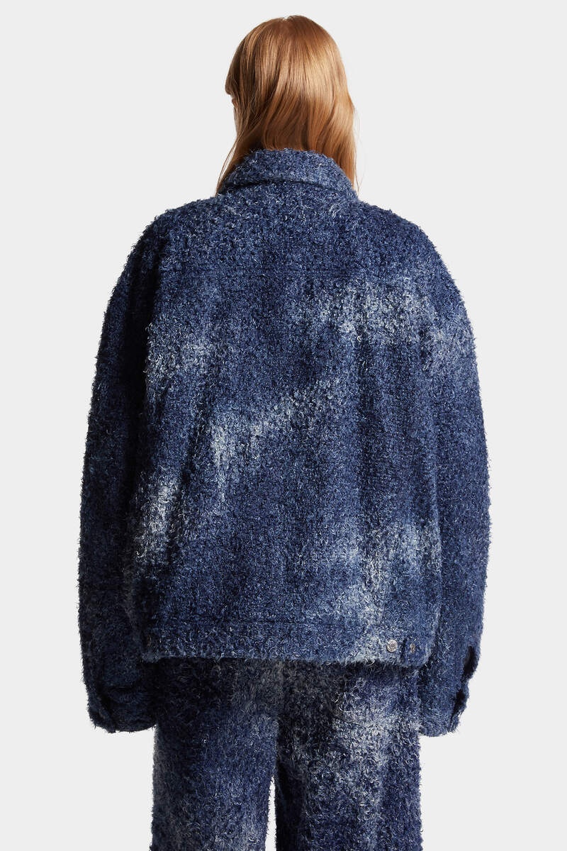 FURRY DENIM OVER JACKET - 4