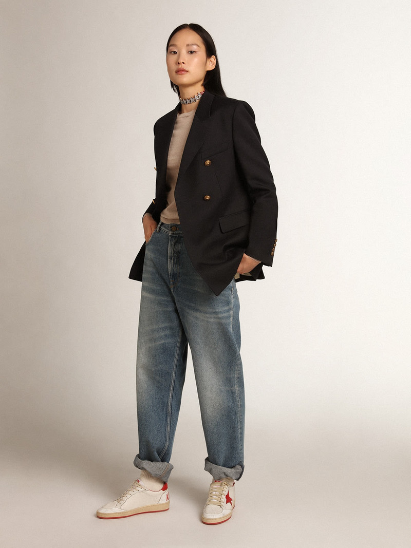 Golden Goose Women's sweater in light brown merino wool outlook
