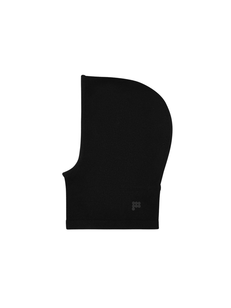 Recycled Cashmere Chunky Balaclava - Black 1