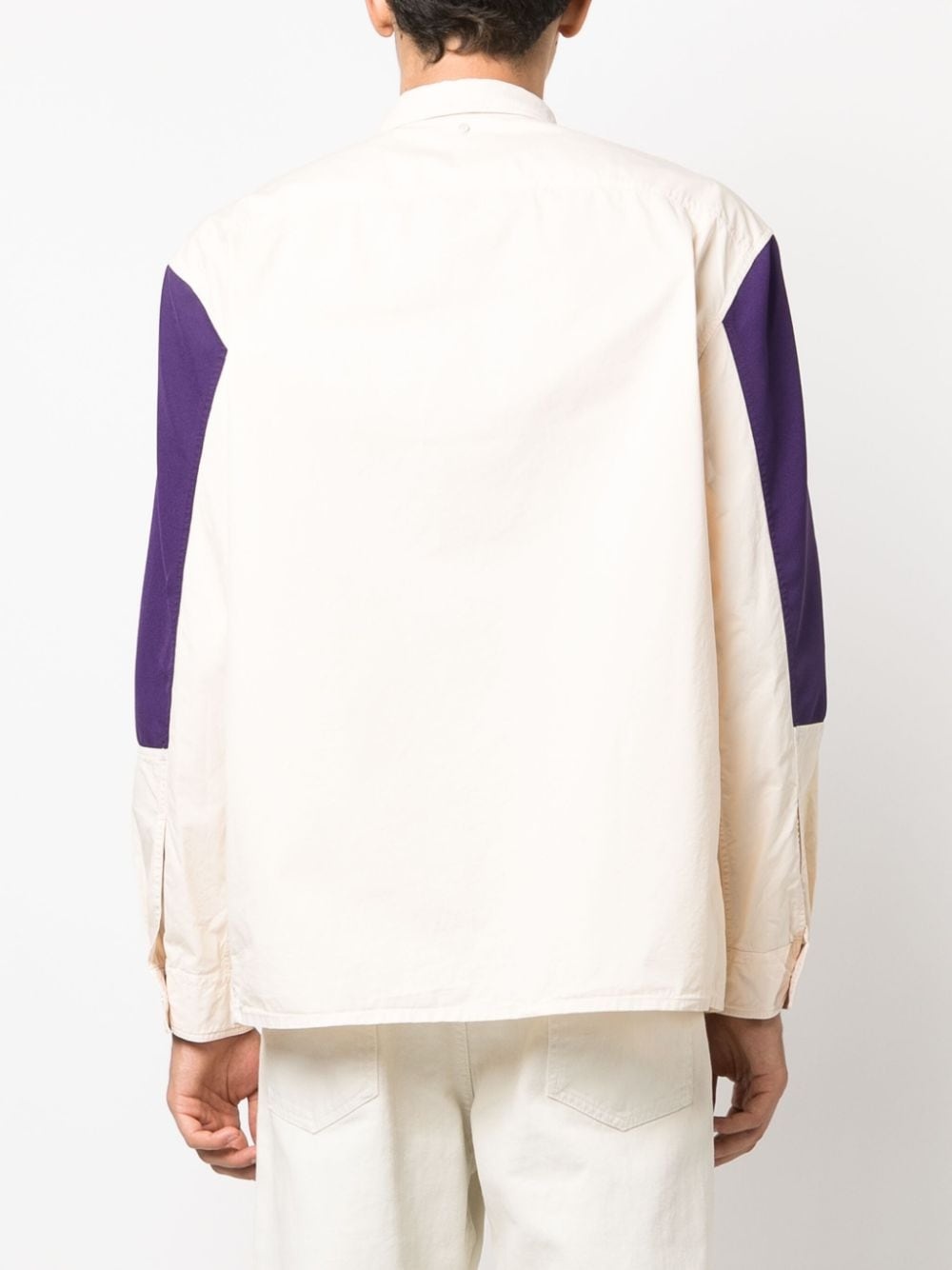 logo-patch cotton shirt - 4