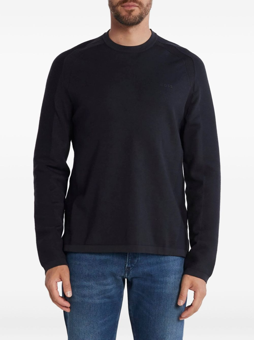 raglan-sleeve logo sweatshirt - 1