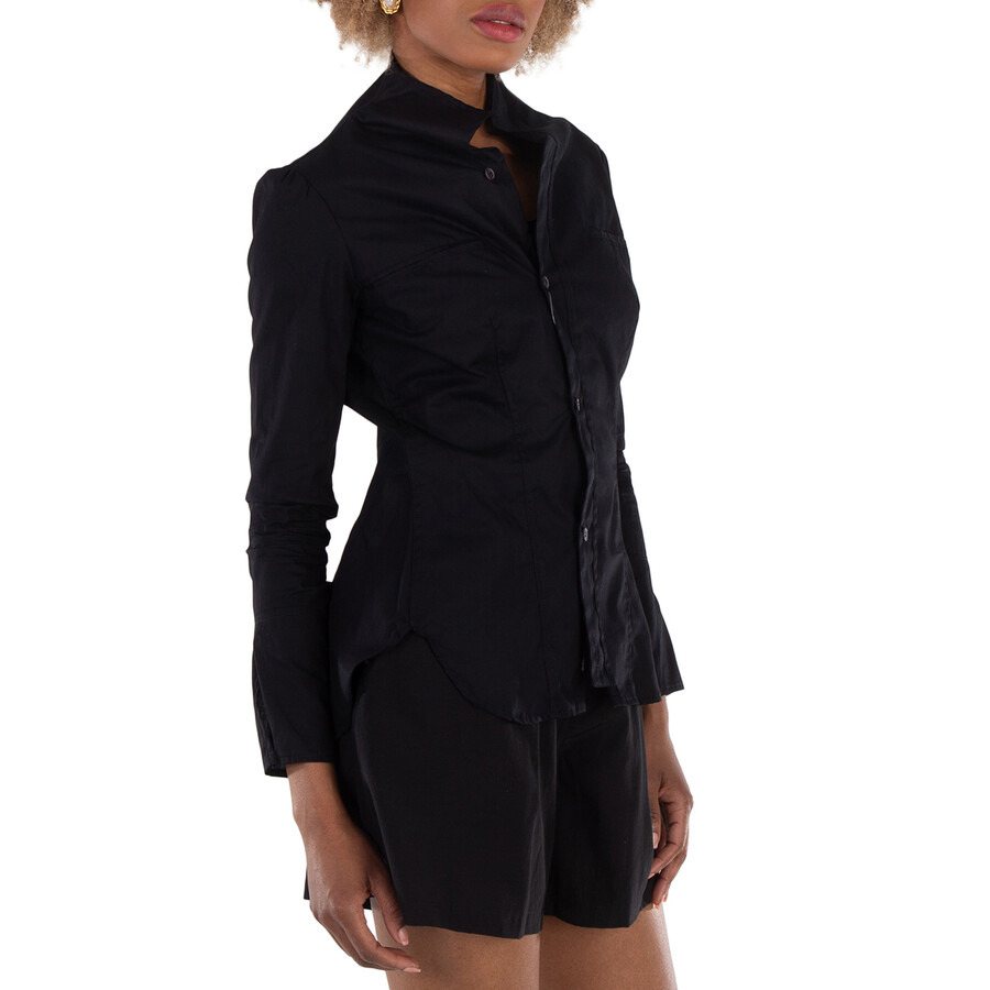 Yohji Yamamoto Pocket Detail High Neck Shirt - 6