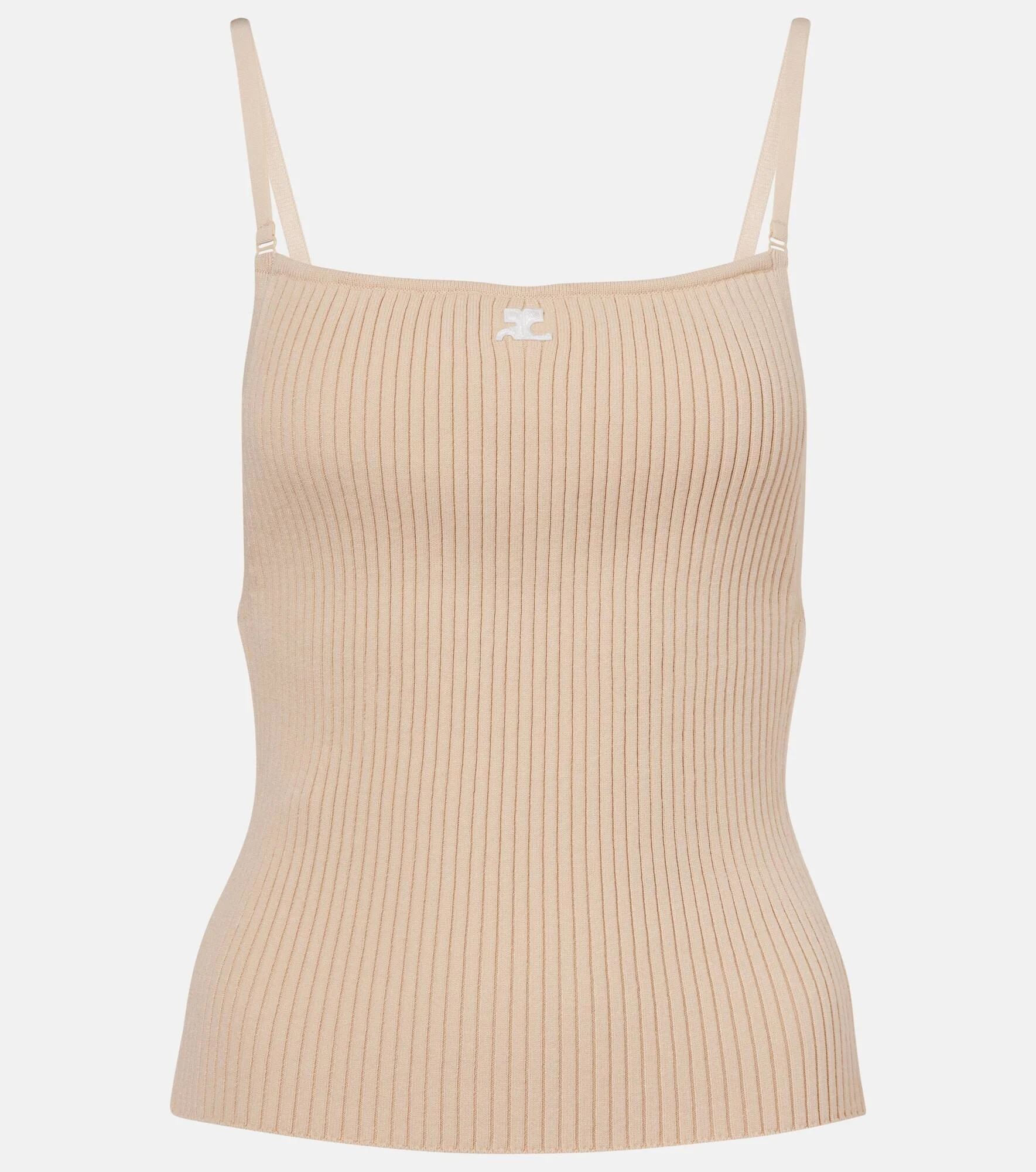 Logo ribbed-knit tank top - 1