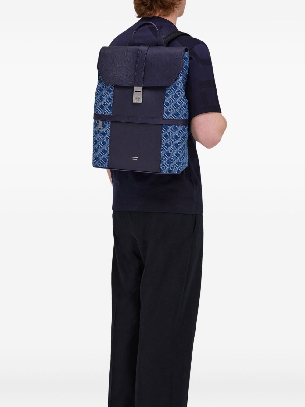 monogram-jacquard backpack - 2