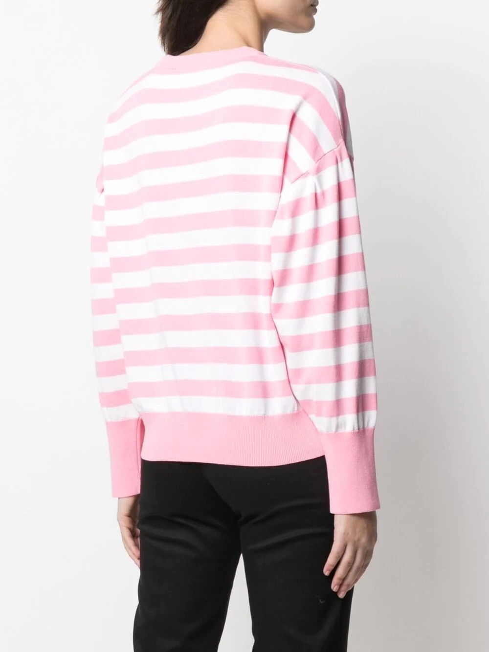 striped logo-print sweatshirt - 4