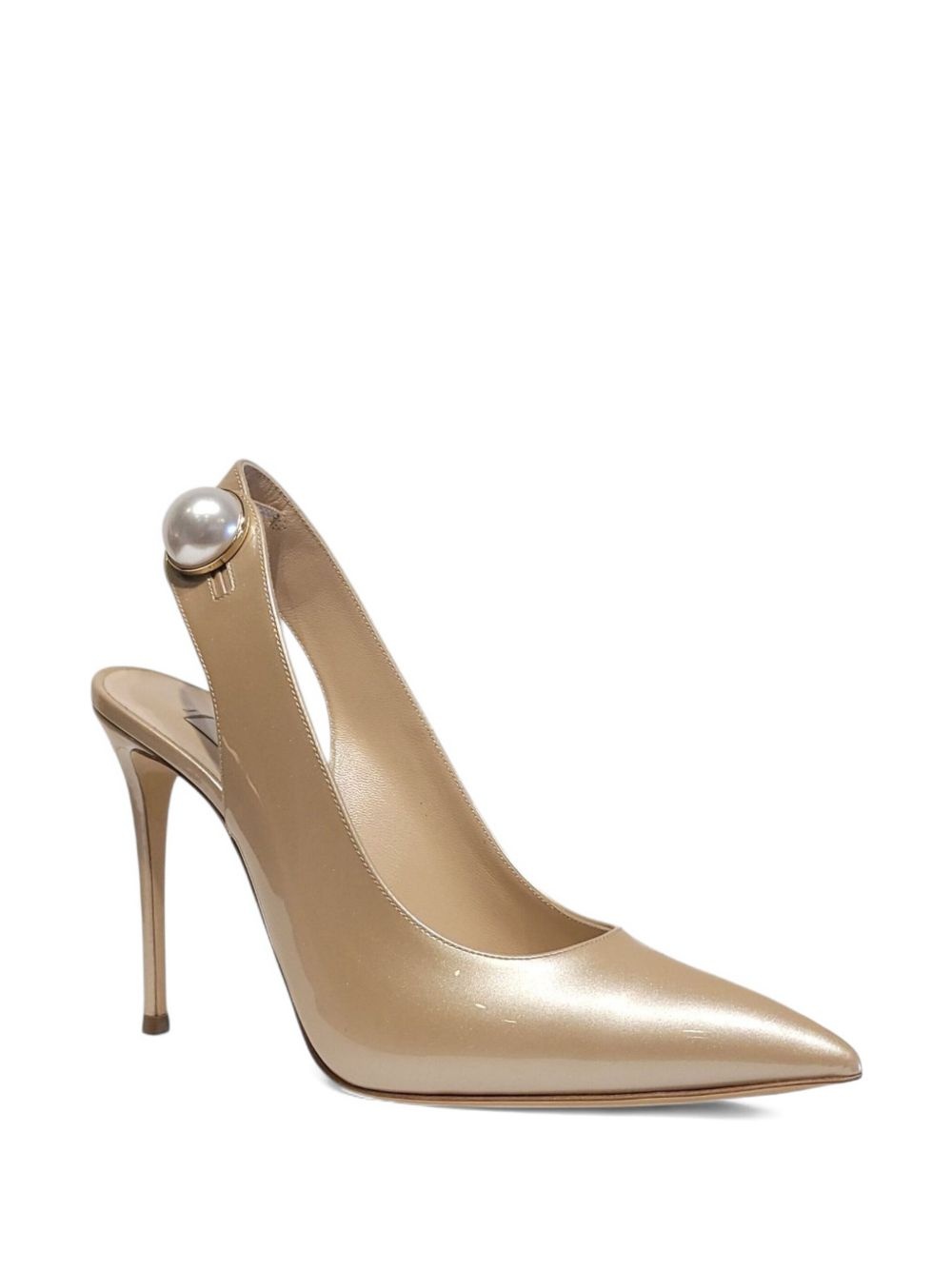 100mm embellished sling-back pumps - 2