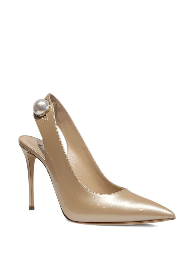 CASADEI 100mm embellished sling-back pumps outlook