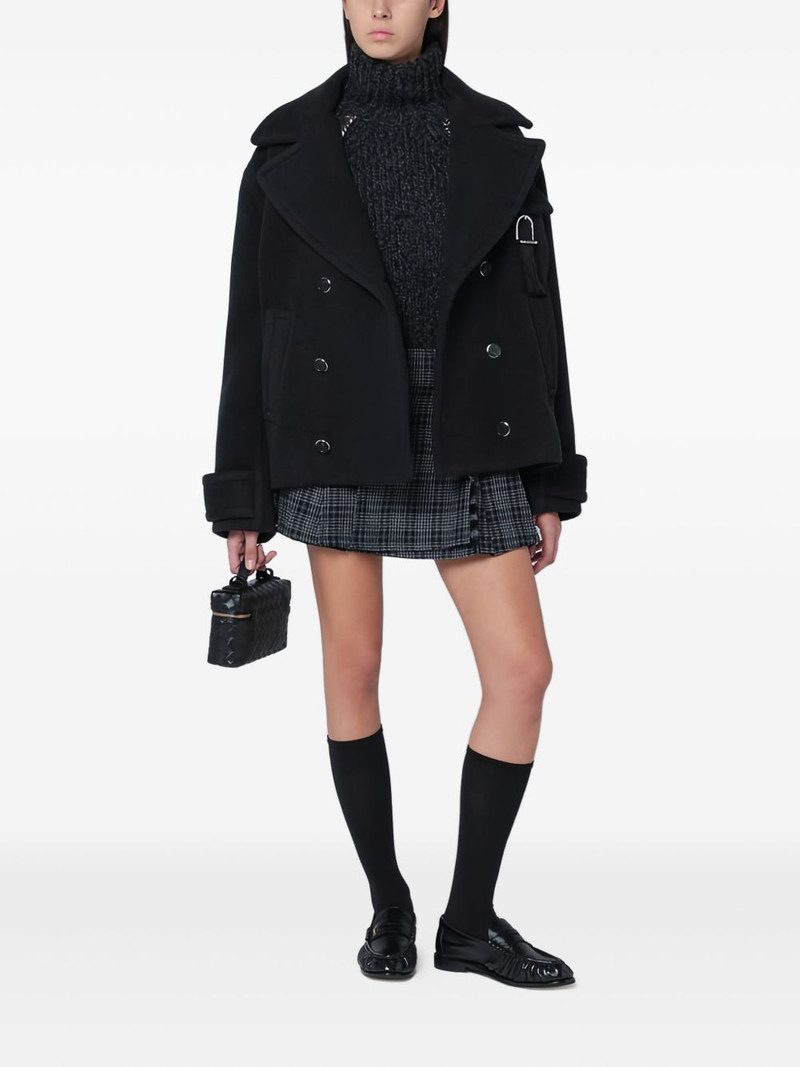 DURAZZI MILANO pleated check mini skirt outlook