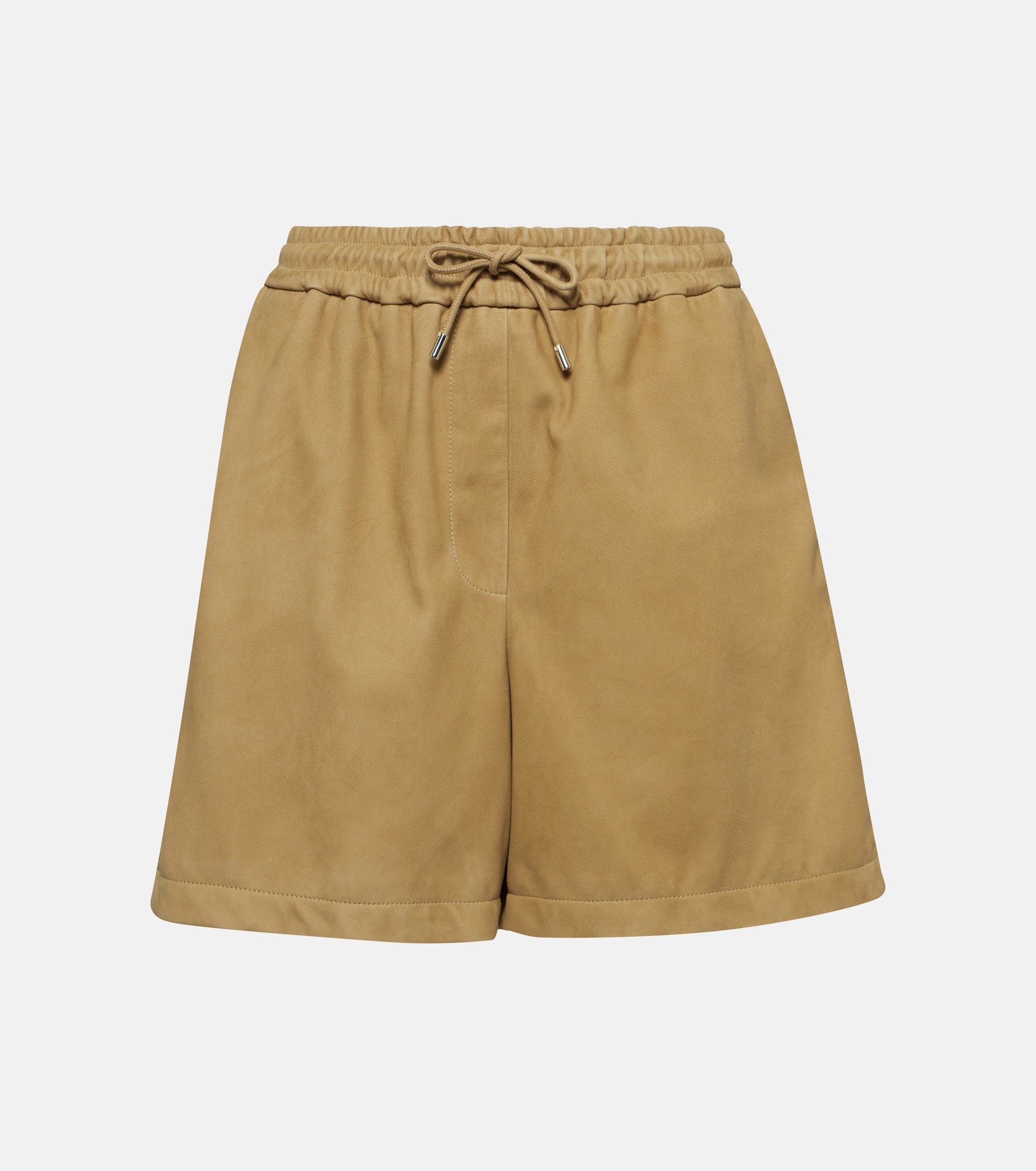 Mid-rise suede shorts - 1