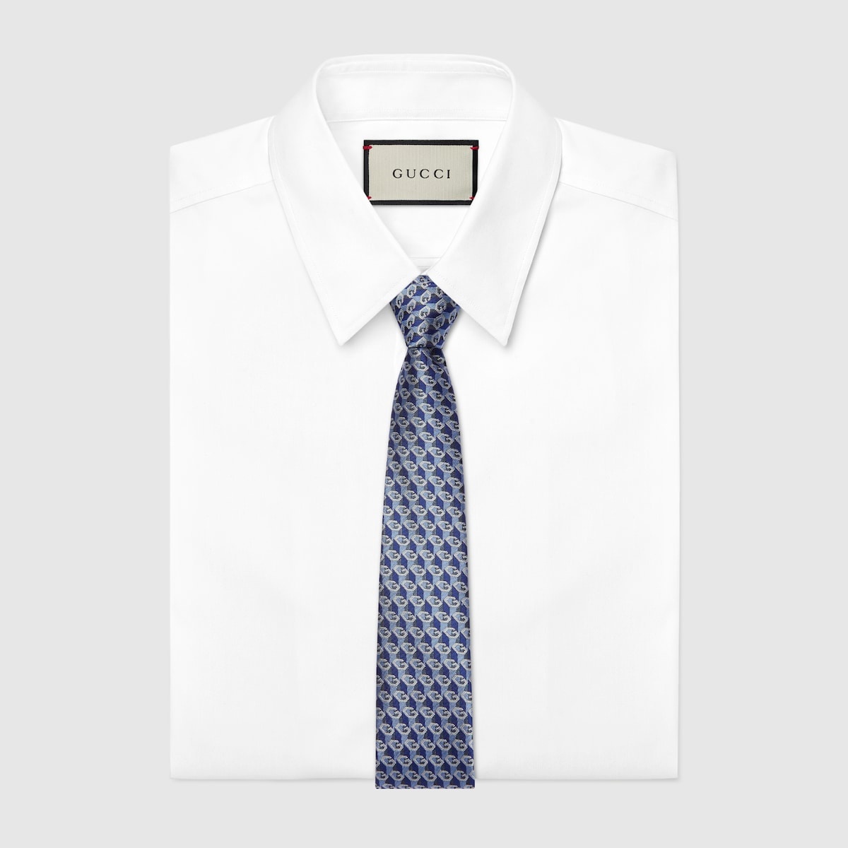 Geometric G silk jacquard tie - 2