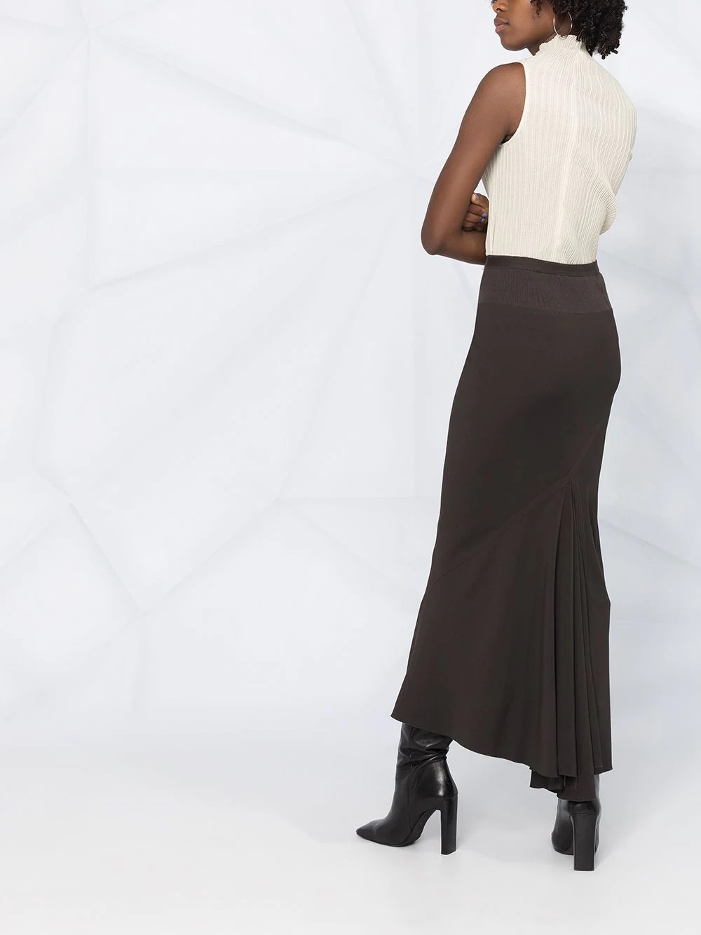 elasticated maxi skirt - 4