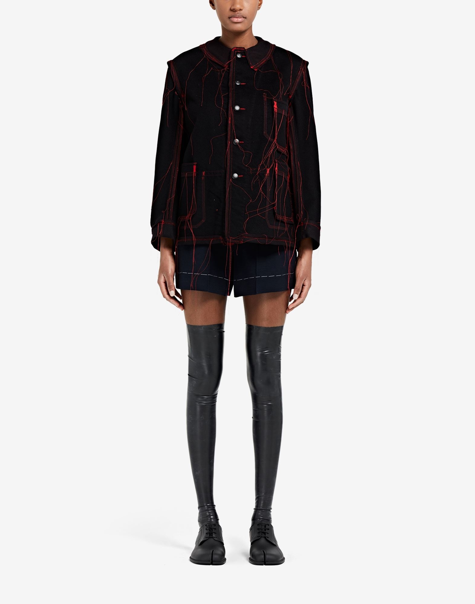 Red shadow reveal technique' workwear jacket - 2