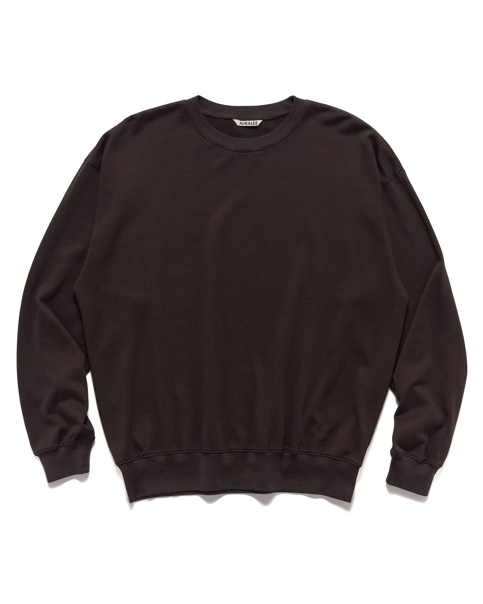 AURALEE Super High Gauge Sweat P/O Dark Brown | havenshop