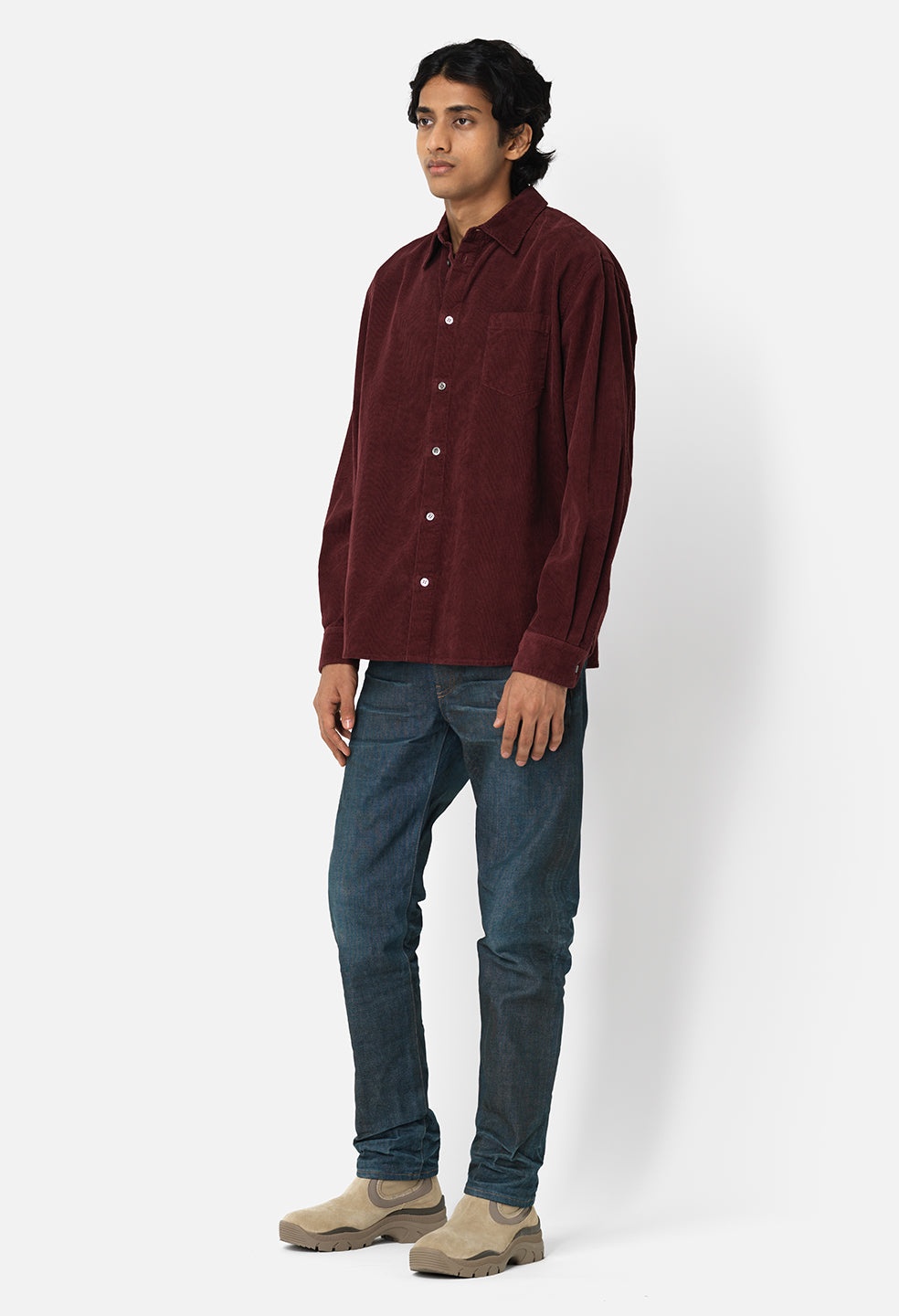 CORDUROY CLOAK BUTTON UP - 4