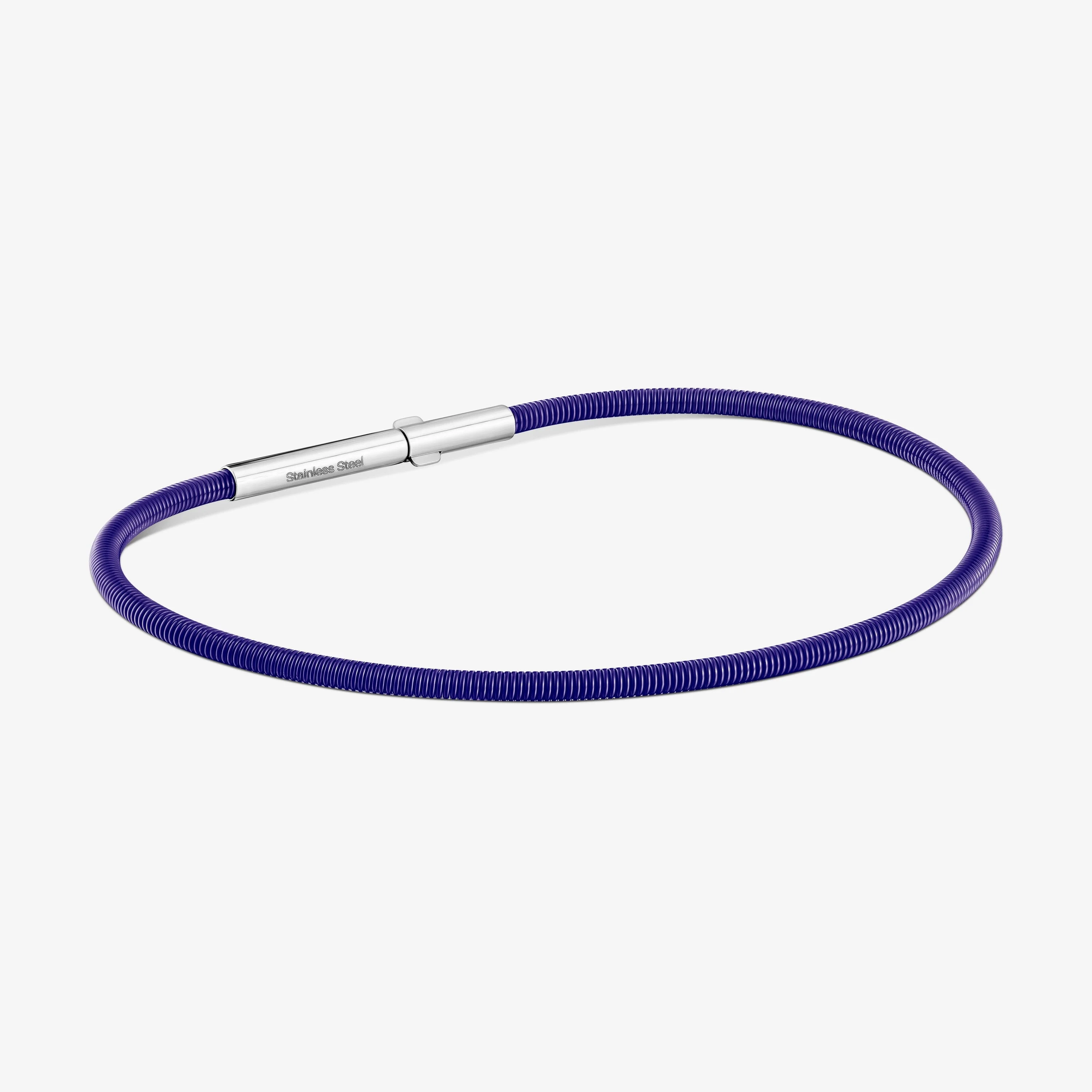 Mesh Tube lilac IP steel Bracelet 17 cm - 1