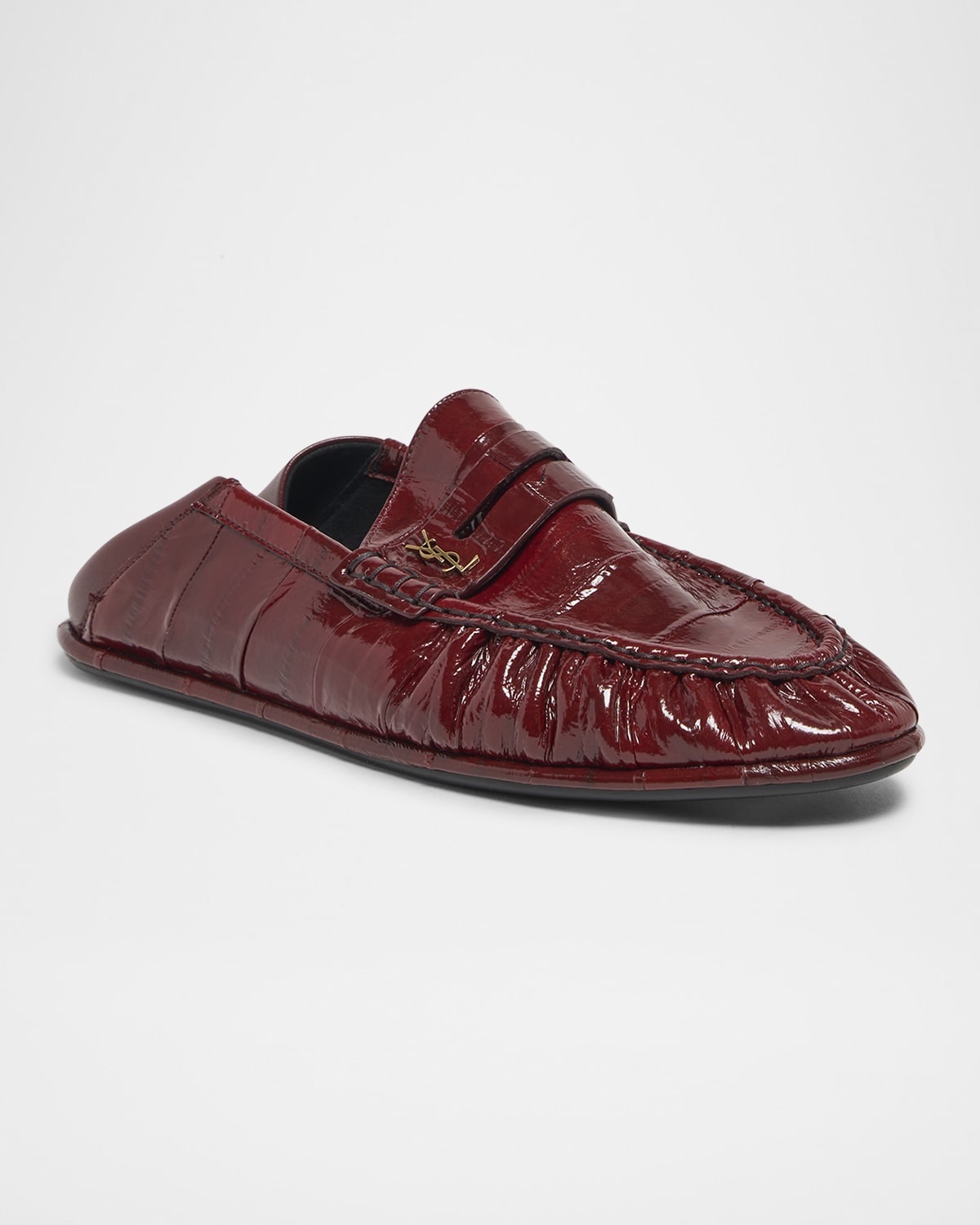 Croco YSL Convertible Penny Loafers - 3