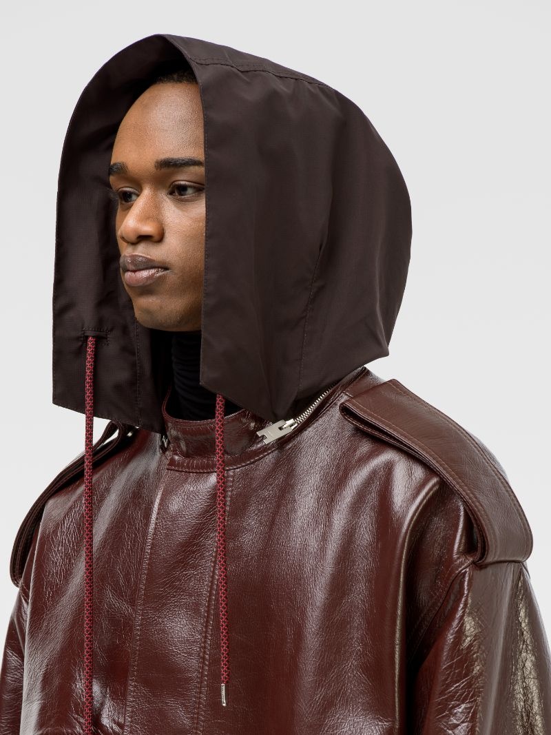 LEATHER MOD COAT - 9