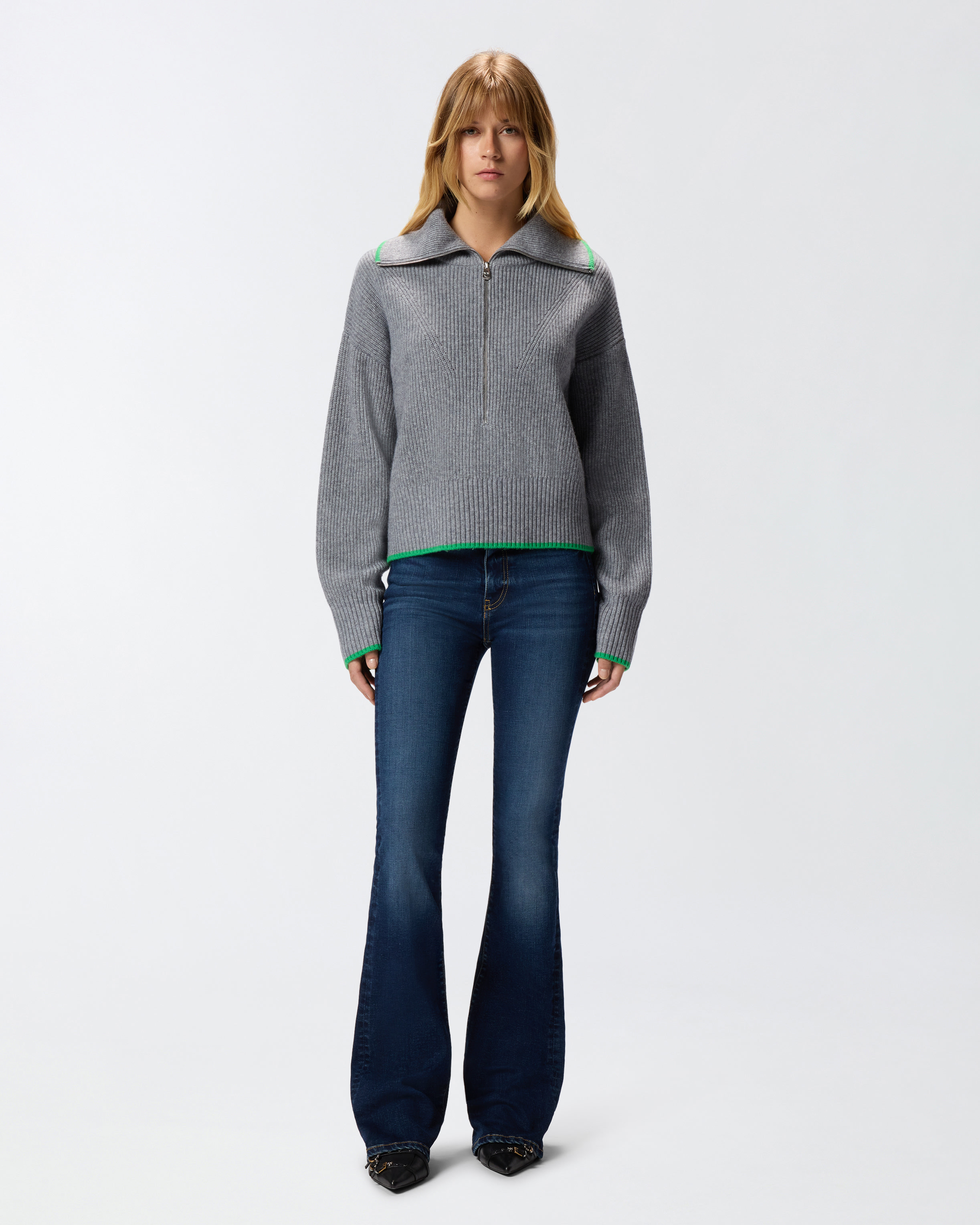WOOL AND CASHMERE SWEATER WITH ZIP - 3