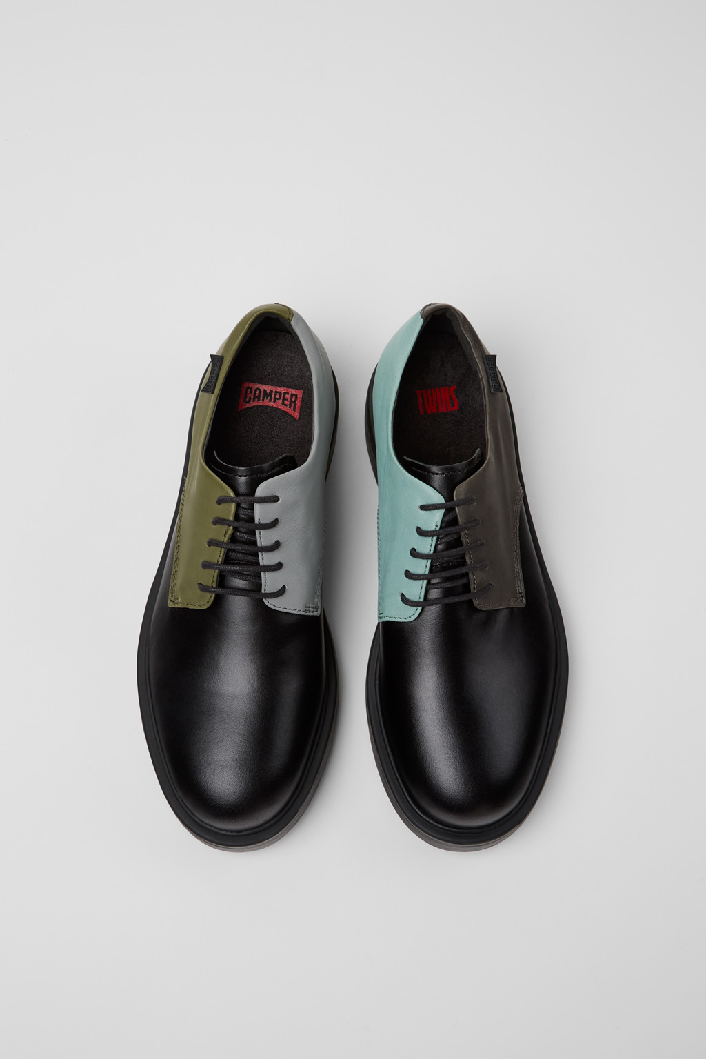 Multicolored Leather Men's Shoes. - 4