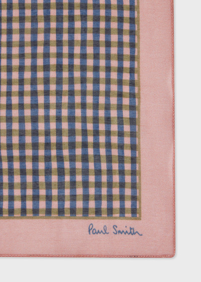 Paul Smith Pink Gingham Check Pocket Square outlook