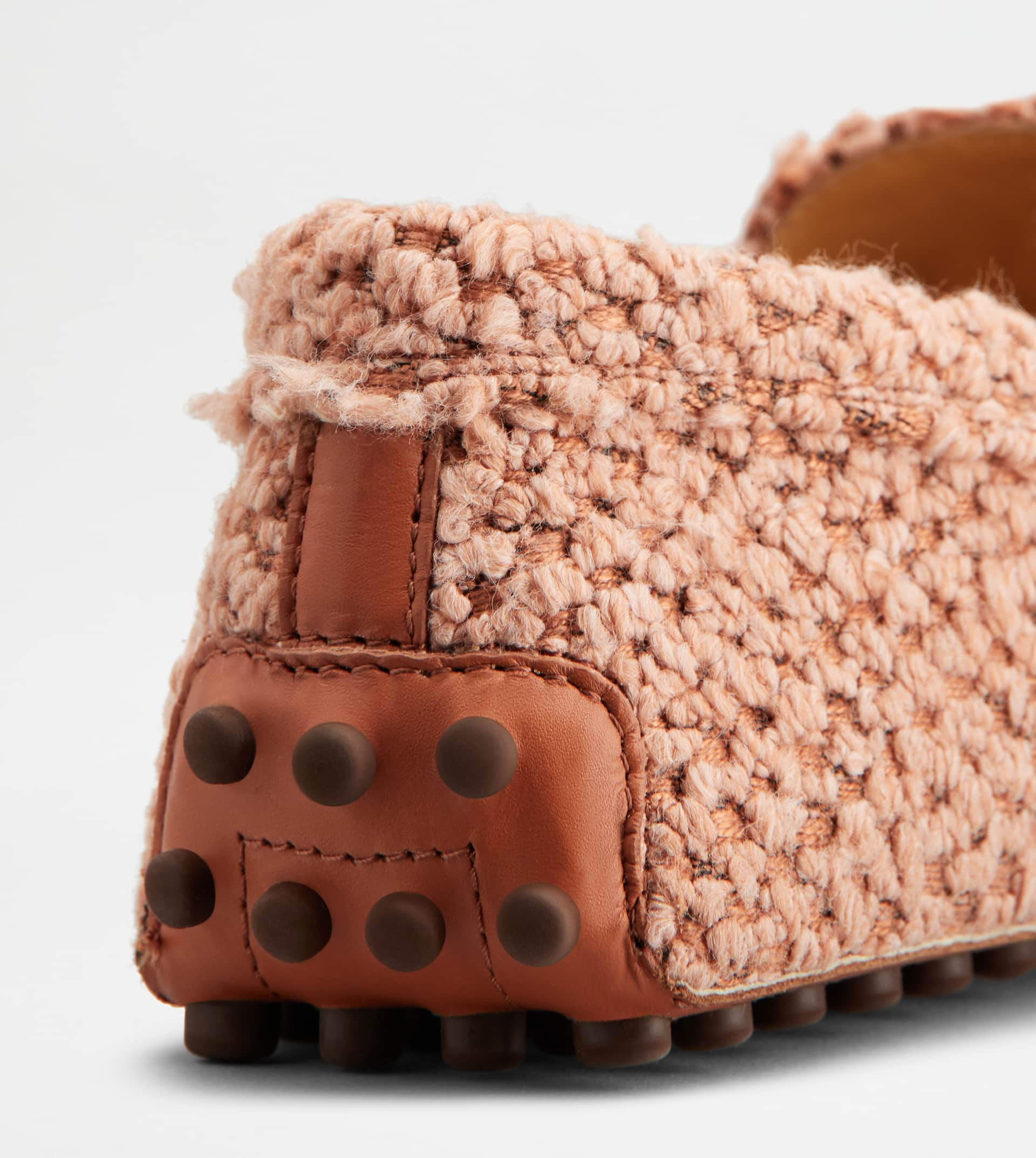 GOMMINO DRIVING SHOES IN FABRIC AND LEATHER - ORANGE - 5