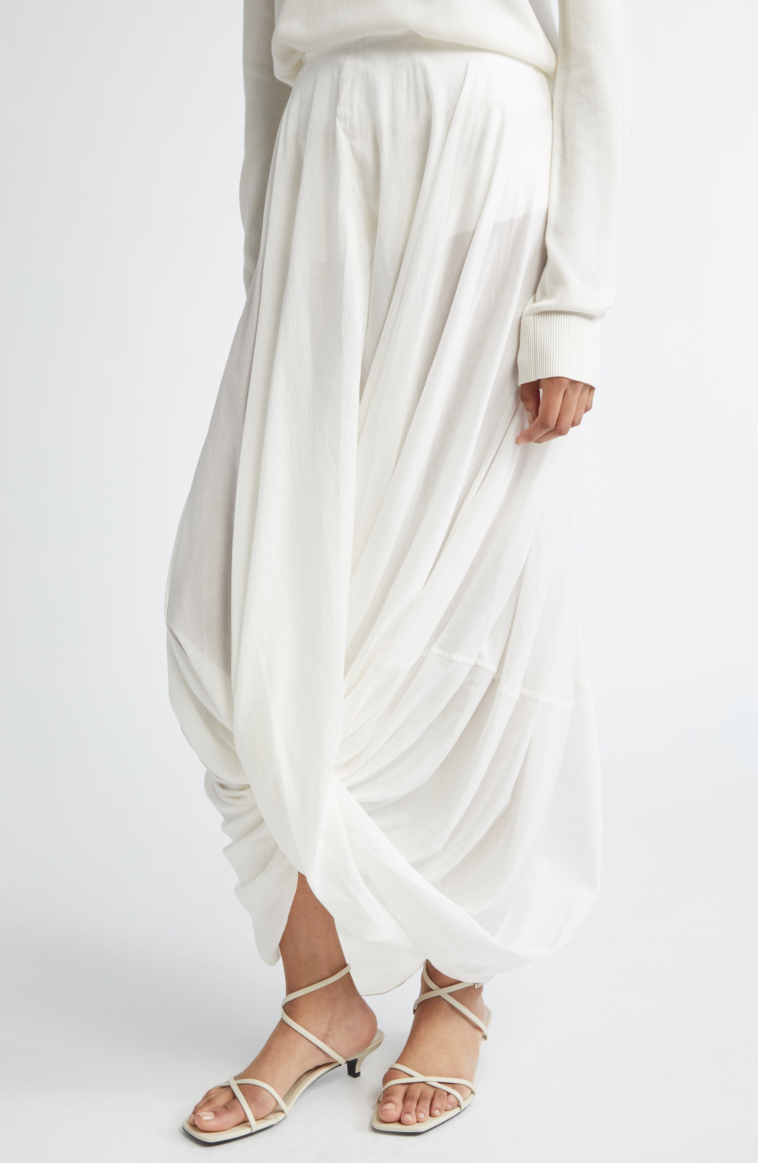 TOTEME Cocoon Maxi Skirt in White at Nordstrom - 5