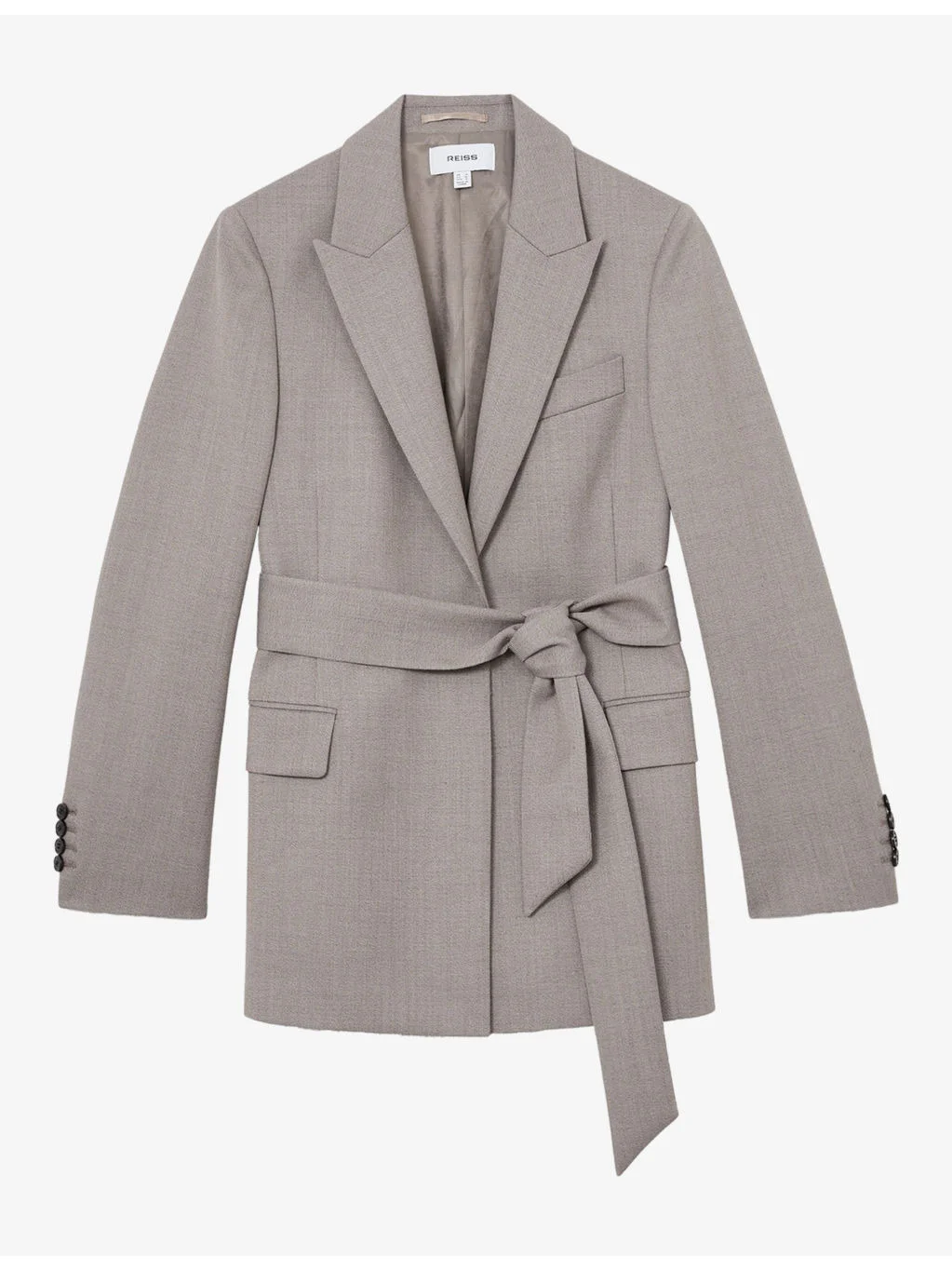 Briony Belted-Waist Single-Breasted Wool-Blend Blazer - 1