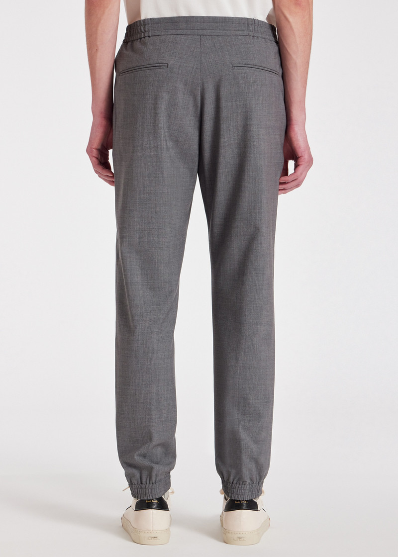 Grey Bi-Stretch Wool Cuffed Trousers 4